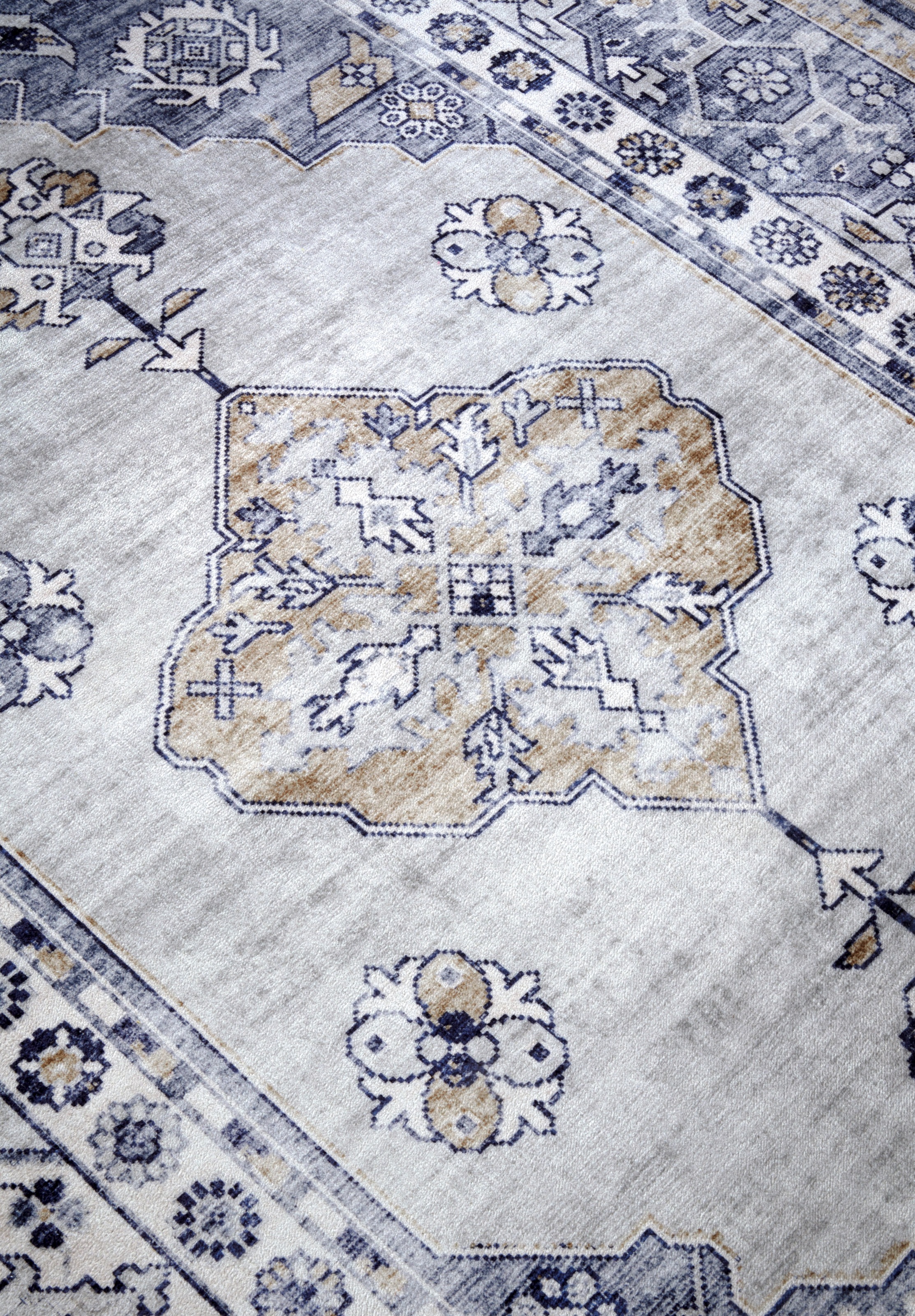 freundin Home Collection Teppich »Meridiem«, rechteckig, 5 mm Höhe, Kurzflor, Anti Rutsch, Orient, Vintage, Klassisch, Wohnzimmer, Flur