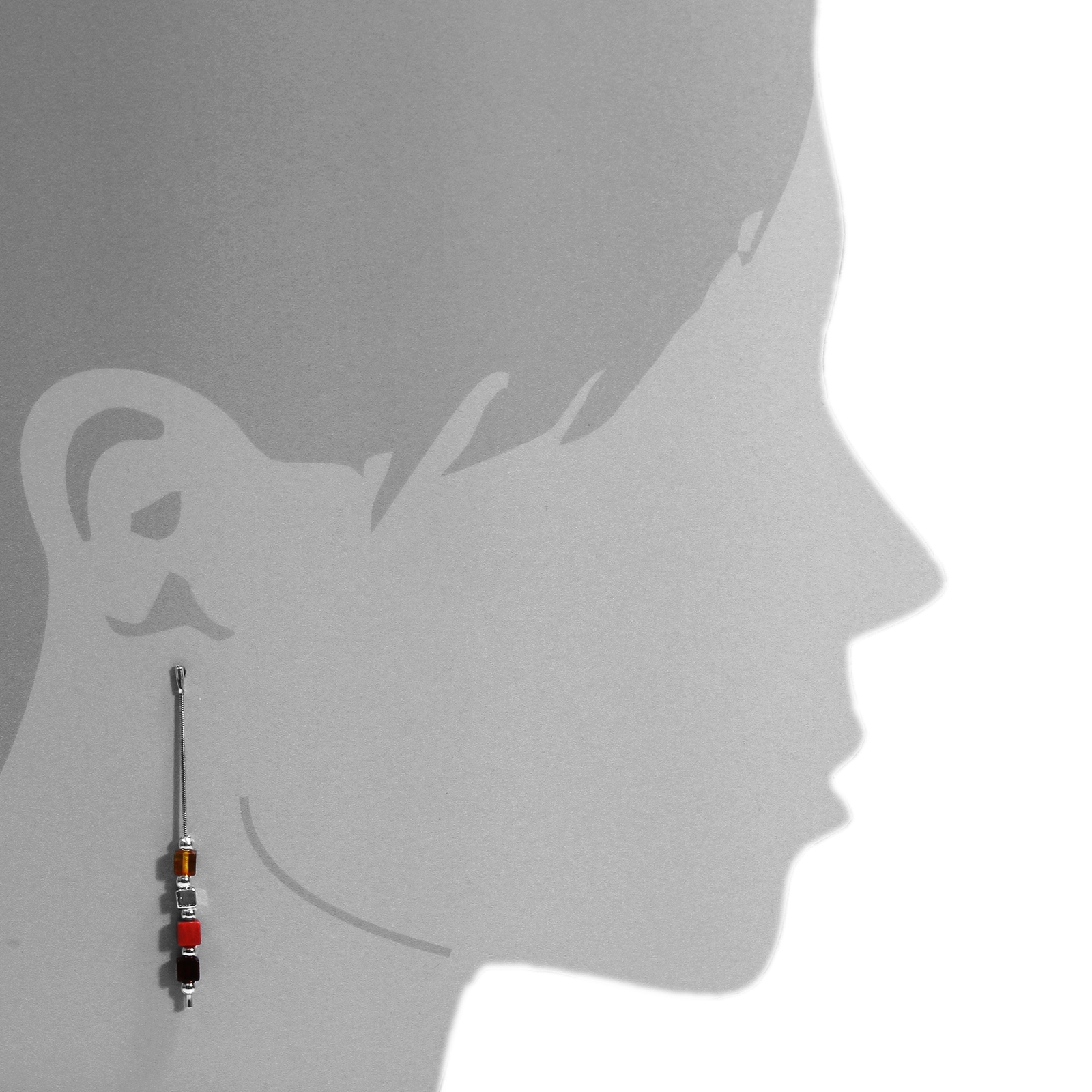 OSTSEE-SCHMUCK Paar Ohrhänger »- Würfel - Silber 925/000 - Bernstein«