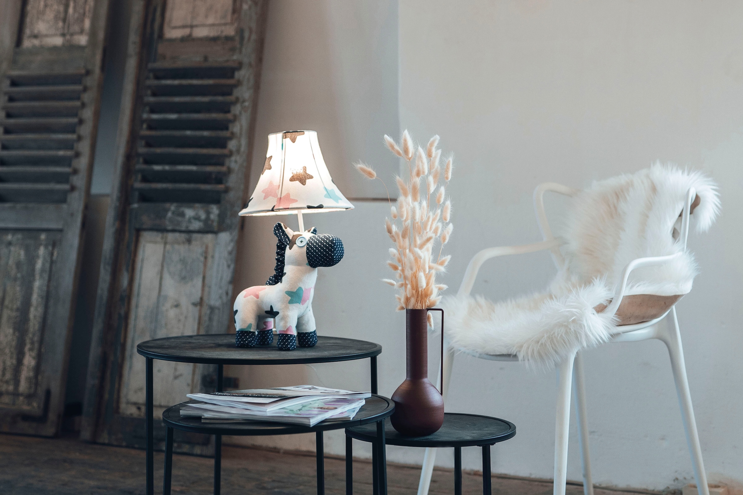 Happy Lamps for smiling eyes LED Tischleuchte »Finn das Pferd«, 1 flammig, Leuchtmittel GU 5,3 | LED fest integriert, Hochwertig, Einzigartig, Tiermotiv
