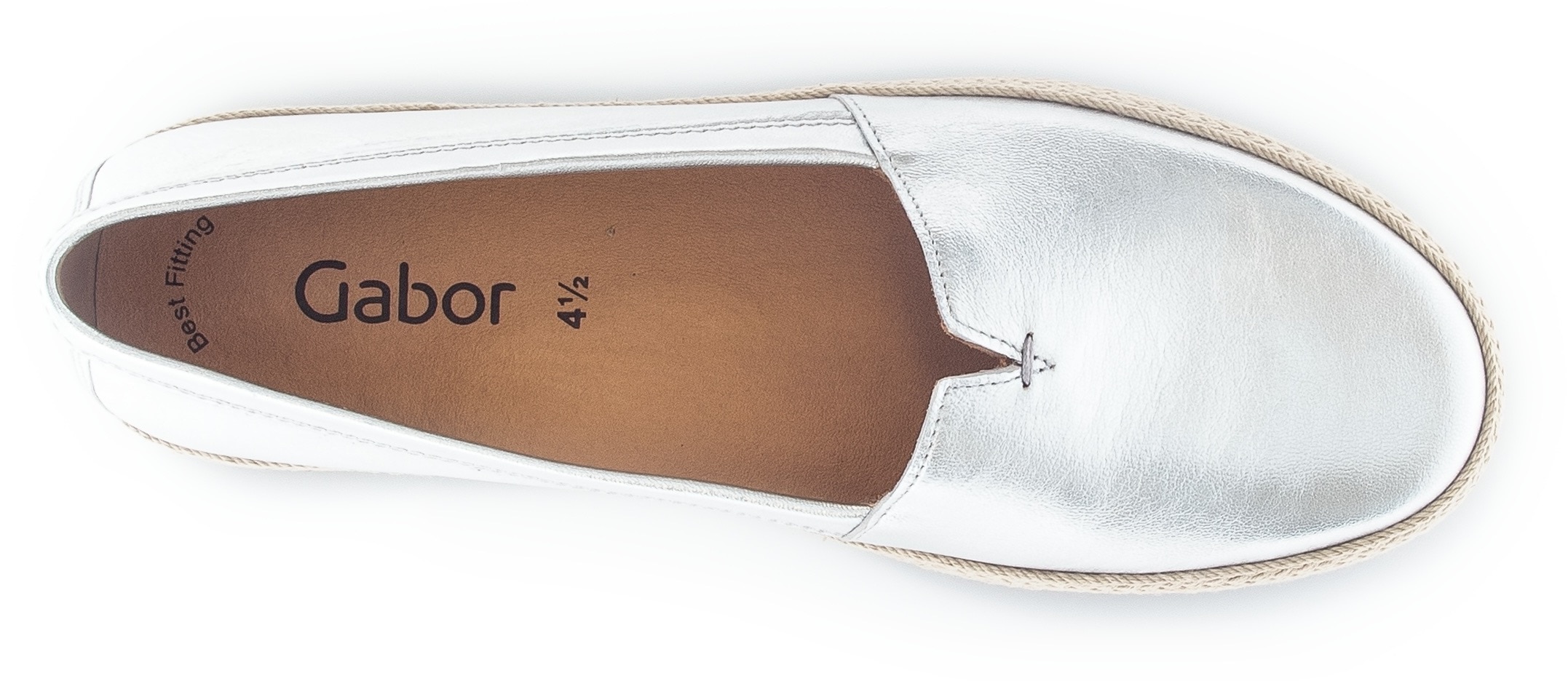 Gabor Slipper  , Schlupfschuh, Bequemschuh, Flats mit jutebezogenem Plateau