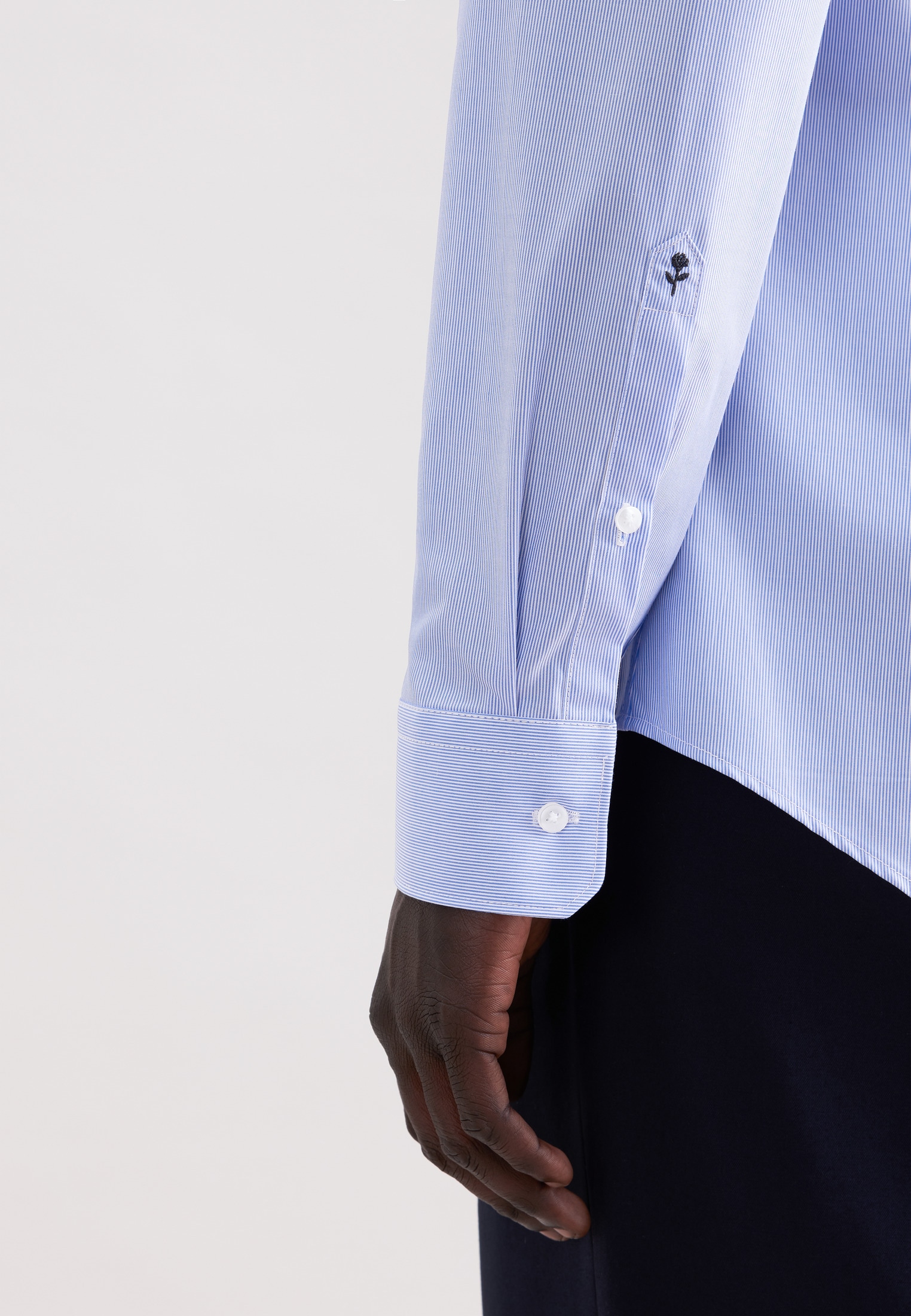 seidensticker Businesshemd »Schwarze Rose« X-Slim 1/1 Kentkragen Gestreift