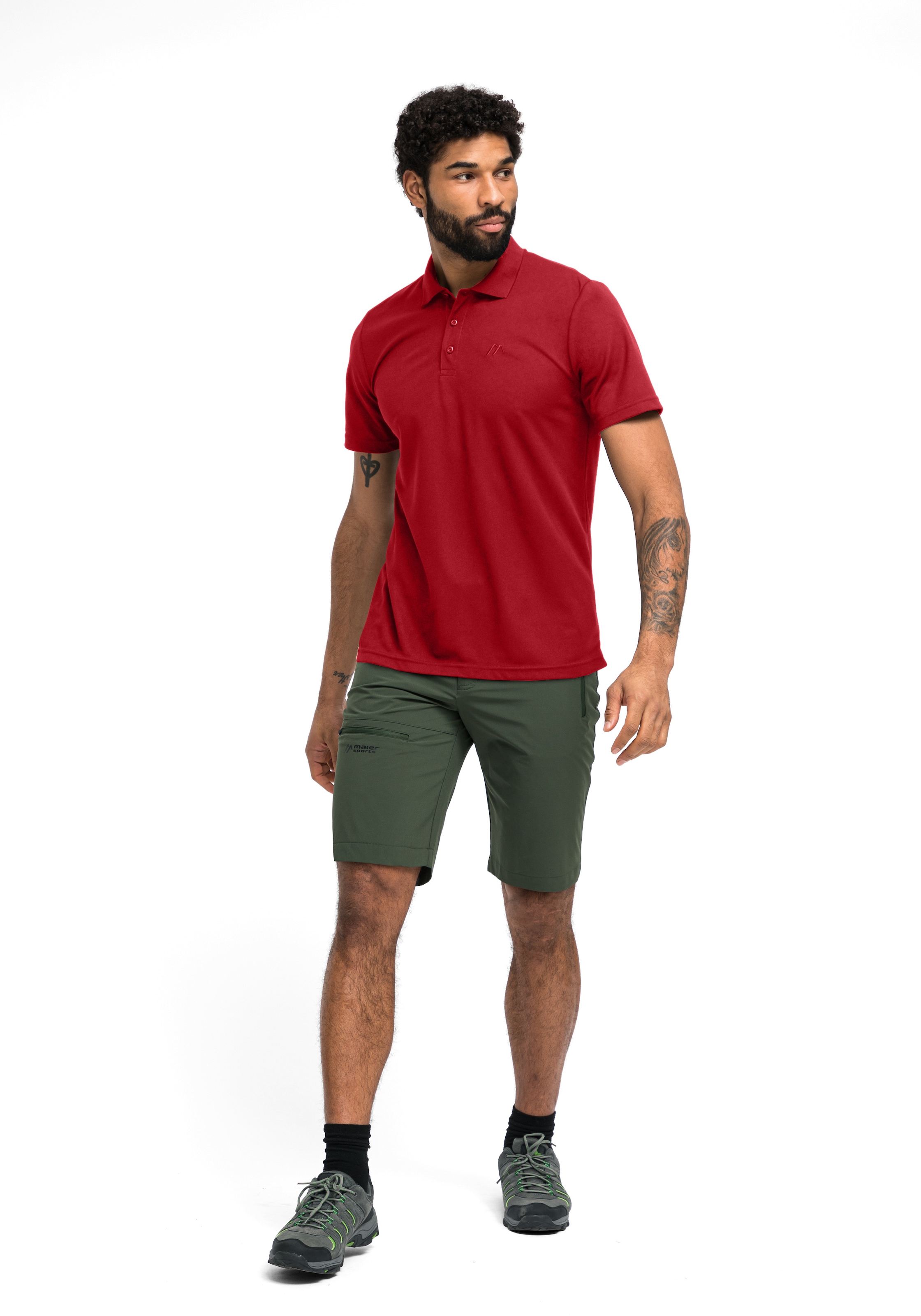 Maier Sports Poloshirt »Ulrich« Herren Polo kurzarm, leichtes Shirt, Funktionsshirt mit Kragen Reg Fit