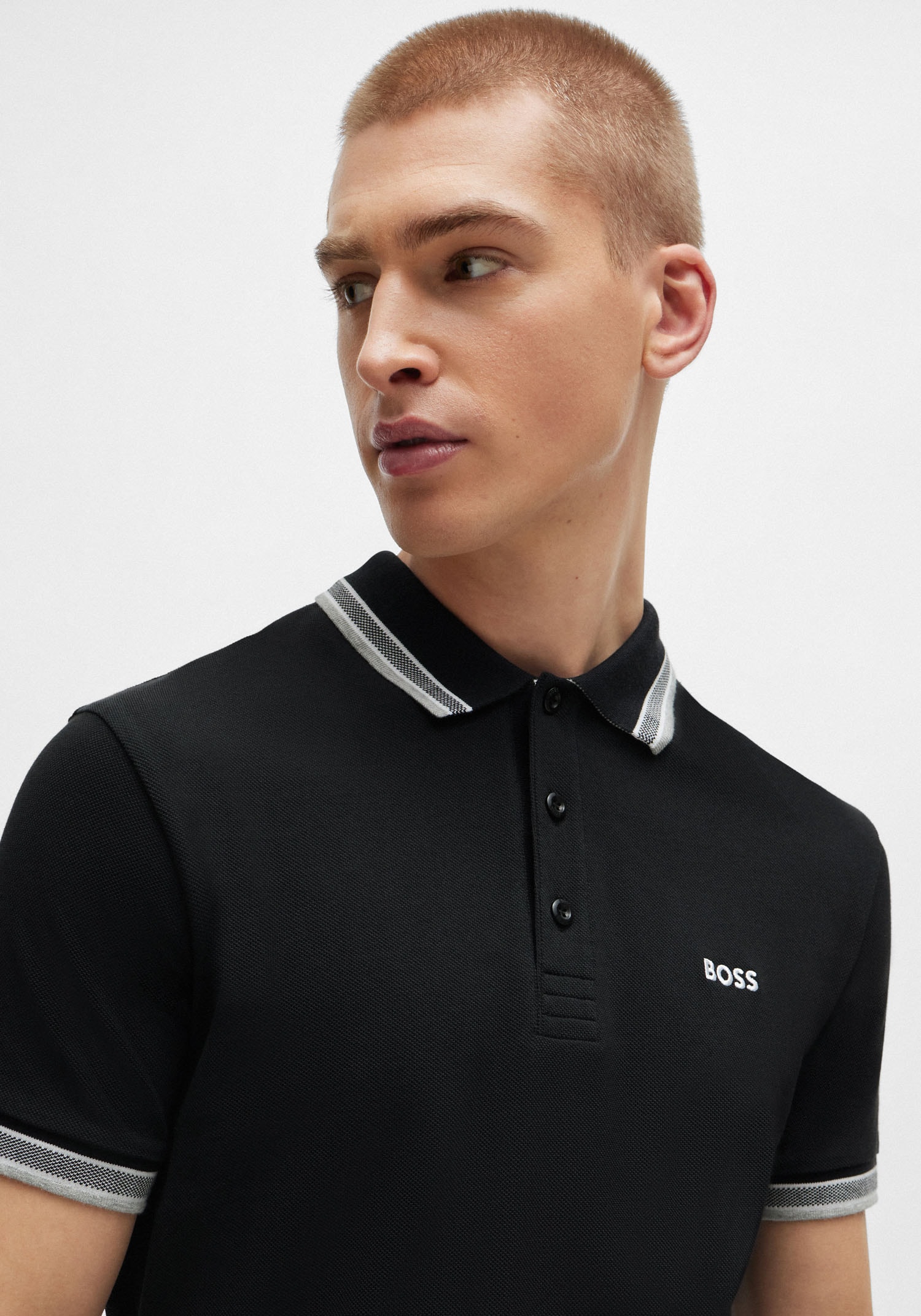 BOSS GREEN Poloshirt »Paddy«, mit kontrastfarbenen Streifen am Kragen
