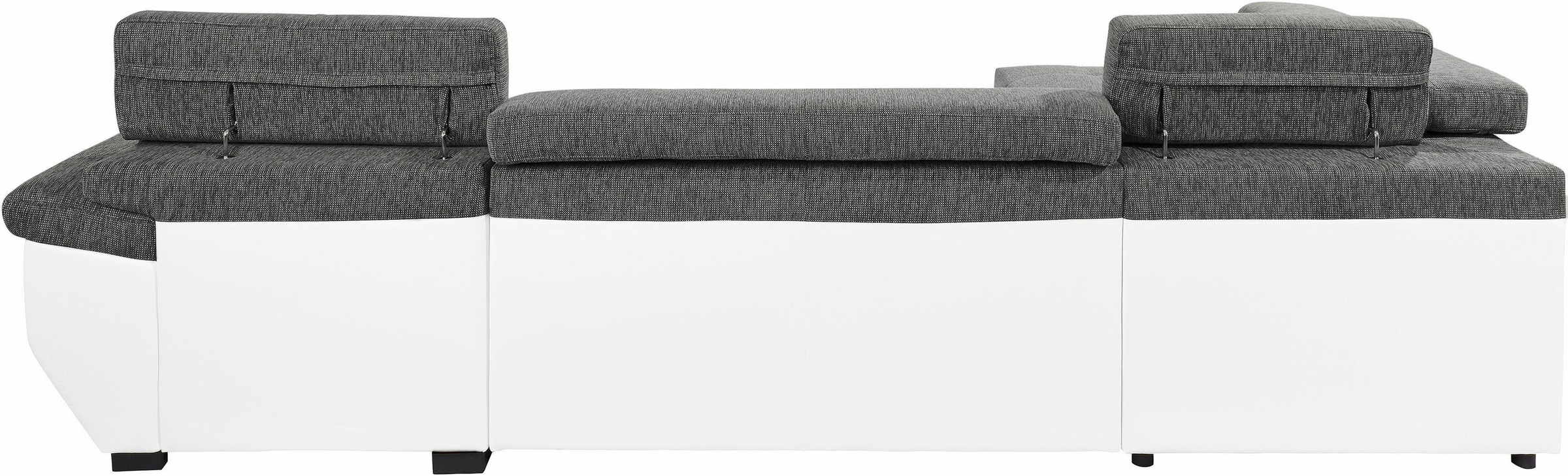COTTA Polstergarnitur »Speedway U-Form«, (Set), Set bestehend aus: Wohnlandschaft mit Kopfteilverstellung & Hocker