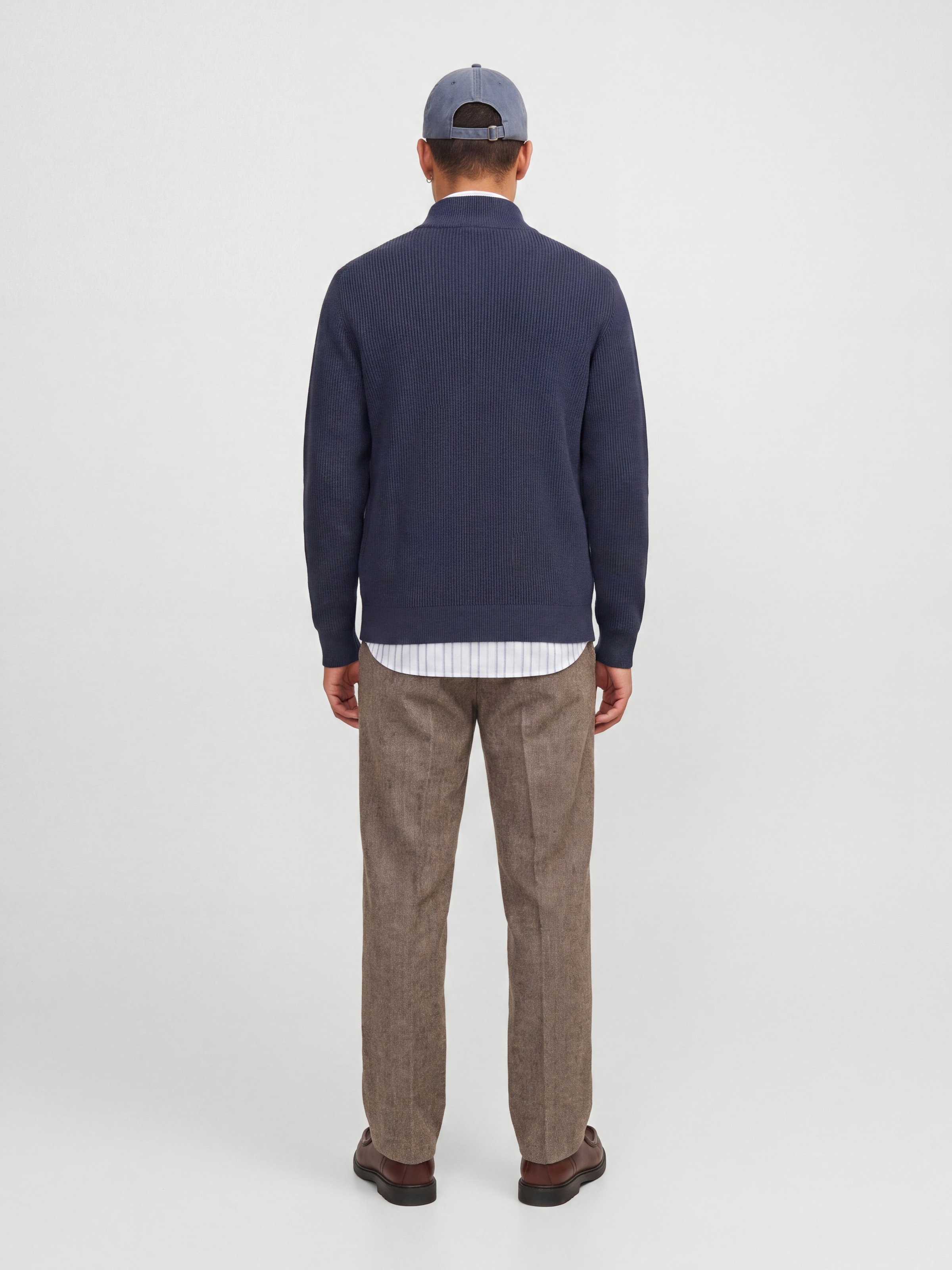 Jack & Jones Strickjacke »JJEPERFECT RIB KNIT FULL ZIP CARDIGAN SN« Baumwollmischung, mit Reißverschluss
