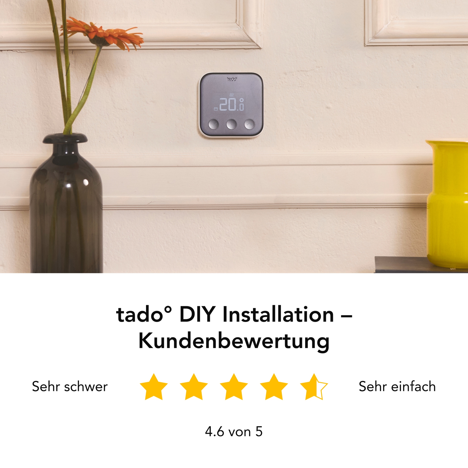 Tado Heizkörperthermostat »Bridge + 4x Heizkörperthermostat + Temp. Sensor (Line X)«