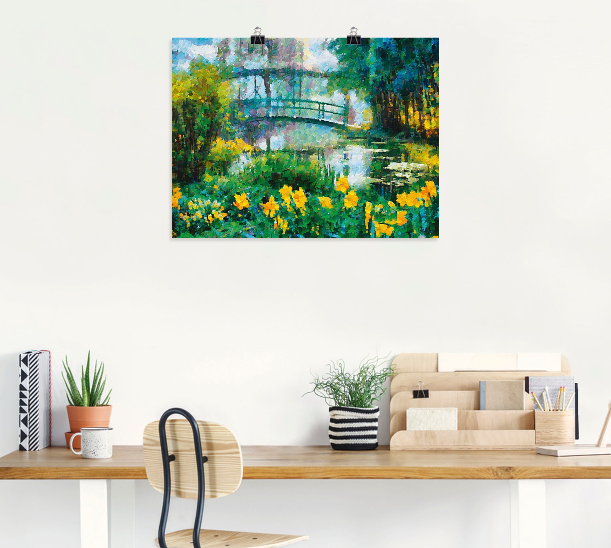 Artland Wandbild »Brücke über den See«, Seebilder, (1 St.), als Alubild,  Leinwandbild, Wandaufkleber oder Poster in versch. Größen bequem kaufen