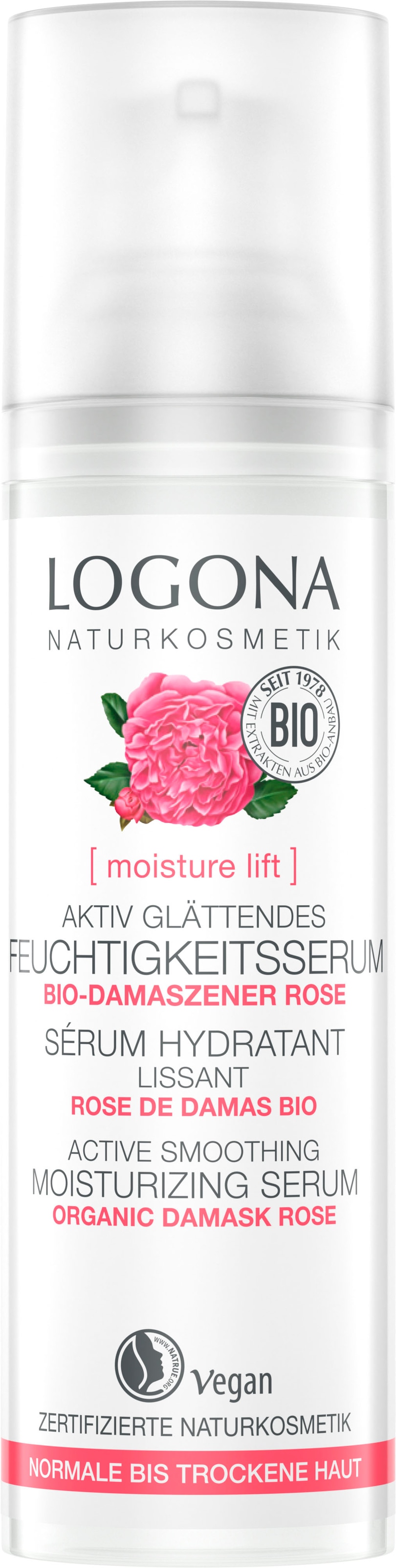 LOGONA Gesichtsserum »Logona lift Feuchtigk.serum« bei ♕ glätt moisture