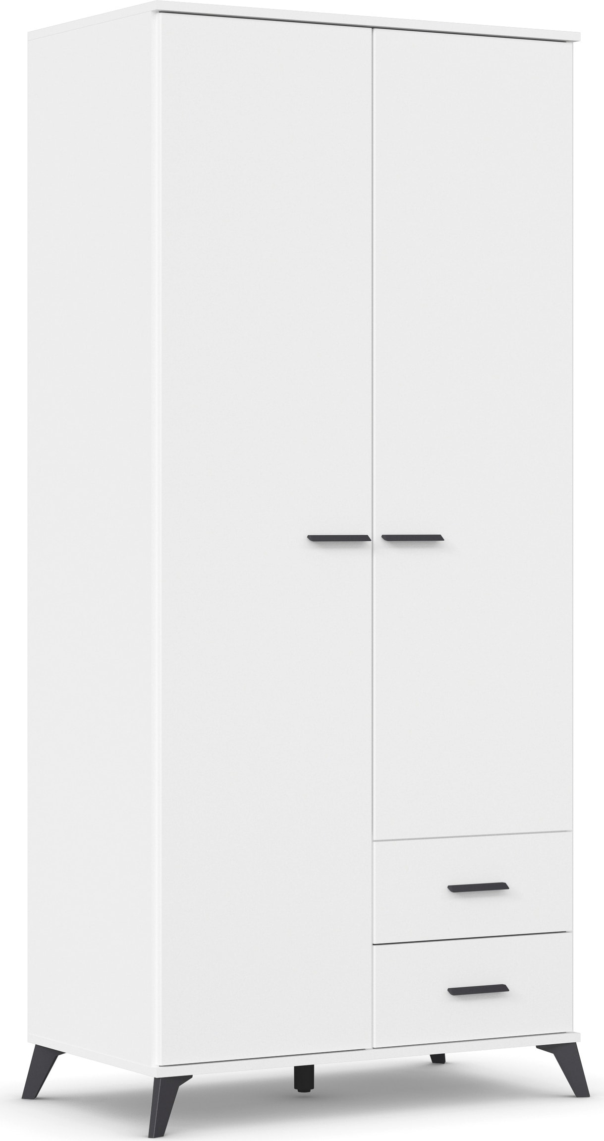 rauch Drehtürenschrank »Lucena« mit schräg ausgestellten Füßen im Monochrom-Stil