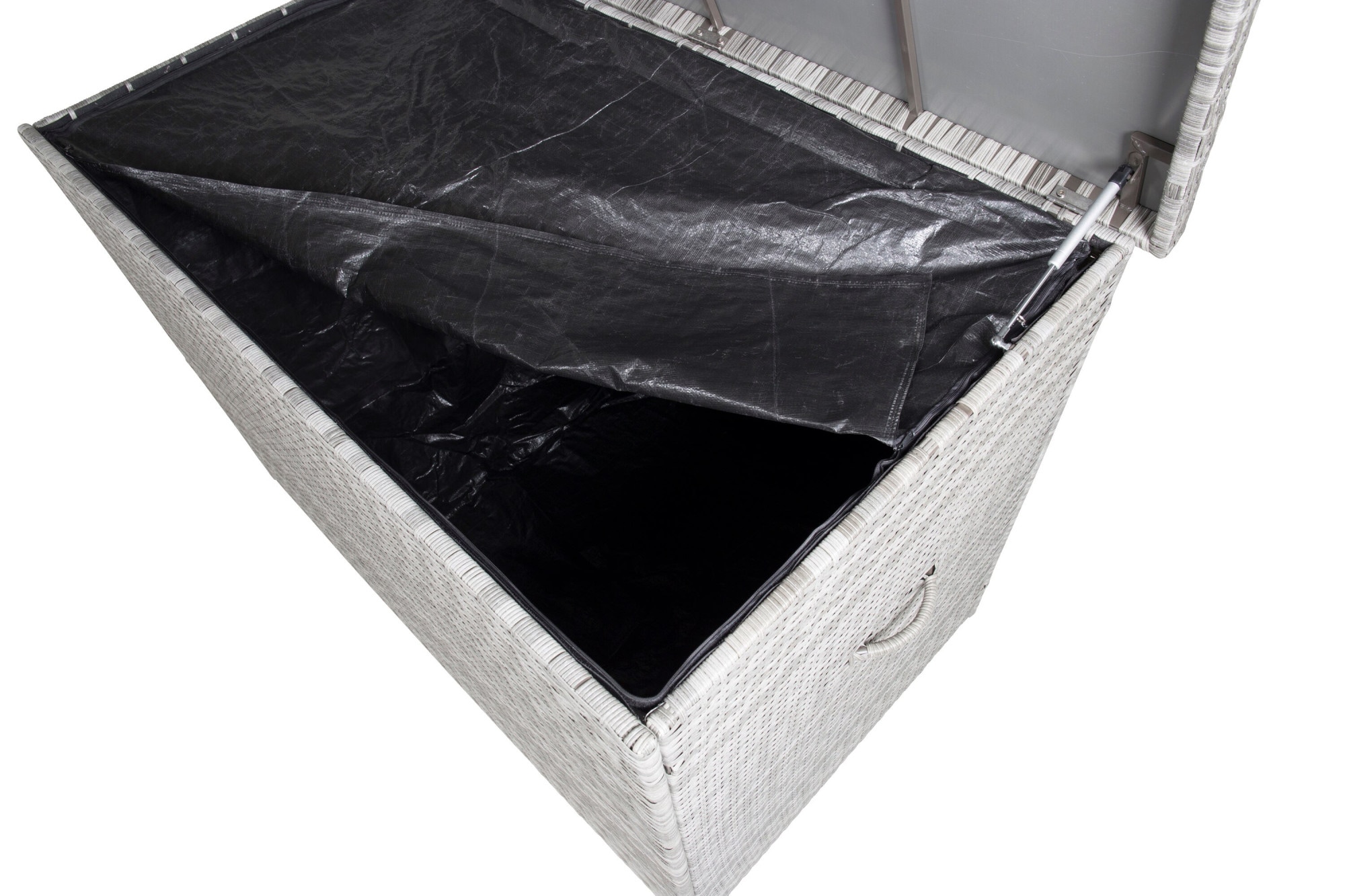 Venture Home Truhe »geräumige Kissenbox 150 × 90 × 100 cm aus Korbgeflecht« Aufbewahrungsbox, UV-beständig, wetterfest, Stahlrahmen, geräumig