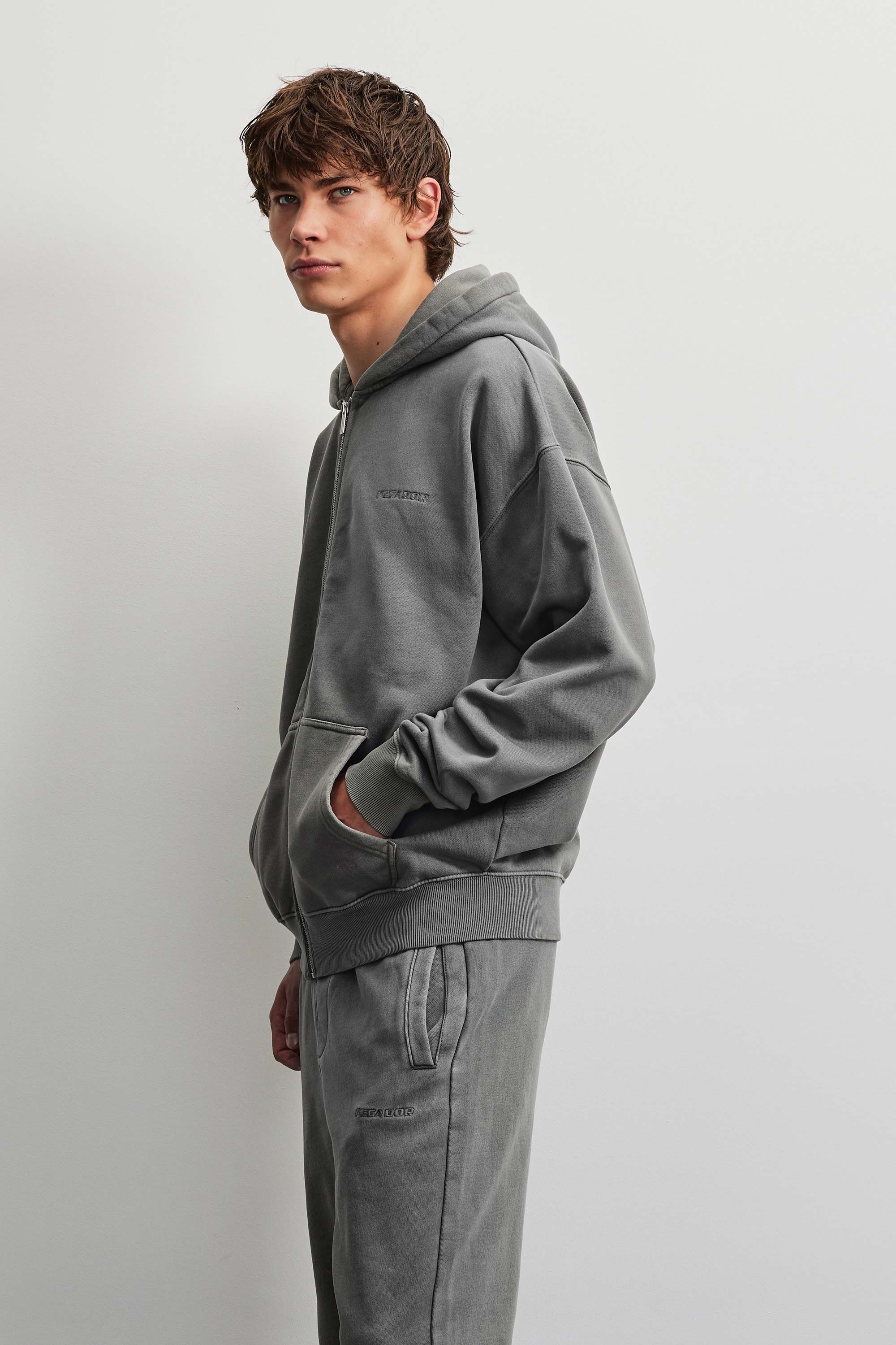 PEGADOR Kapuzensweatjacke »Logo Oversized Sweat Jacket« Baumwollmischung, oversize