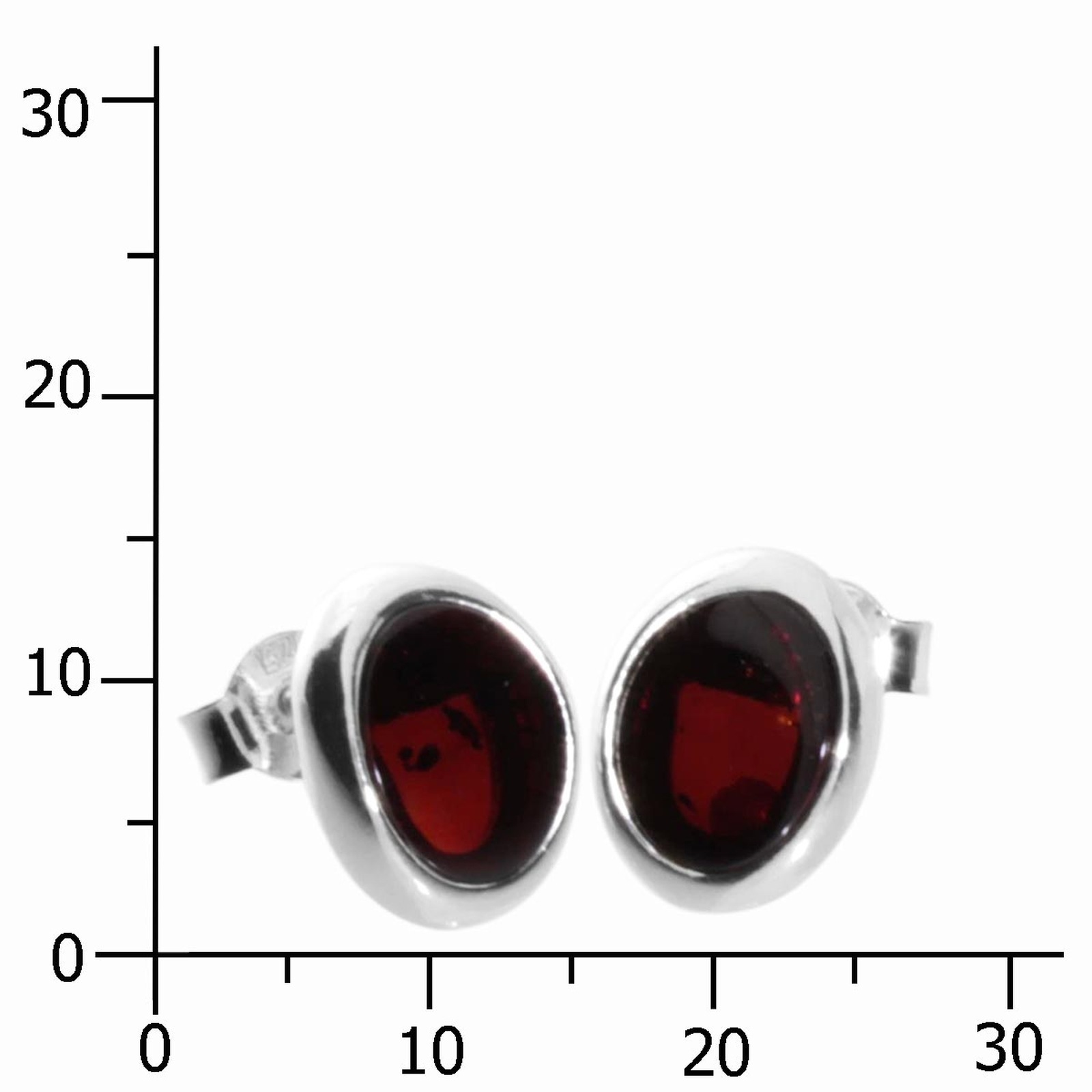 OSTSEE-SCHMUCK Paar Ohrstecker »- Helli - Silber 925/000 - Bernstein«