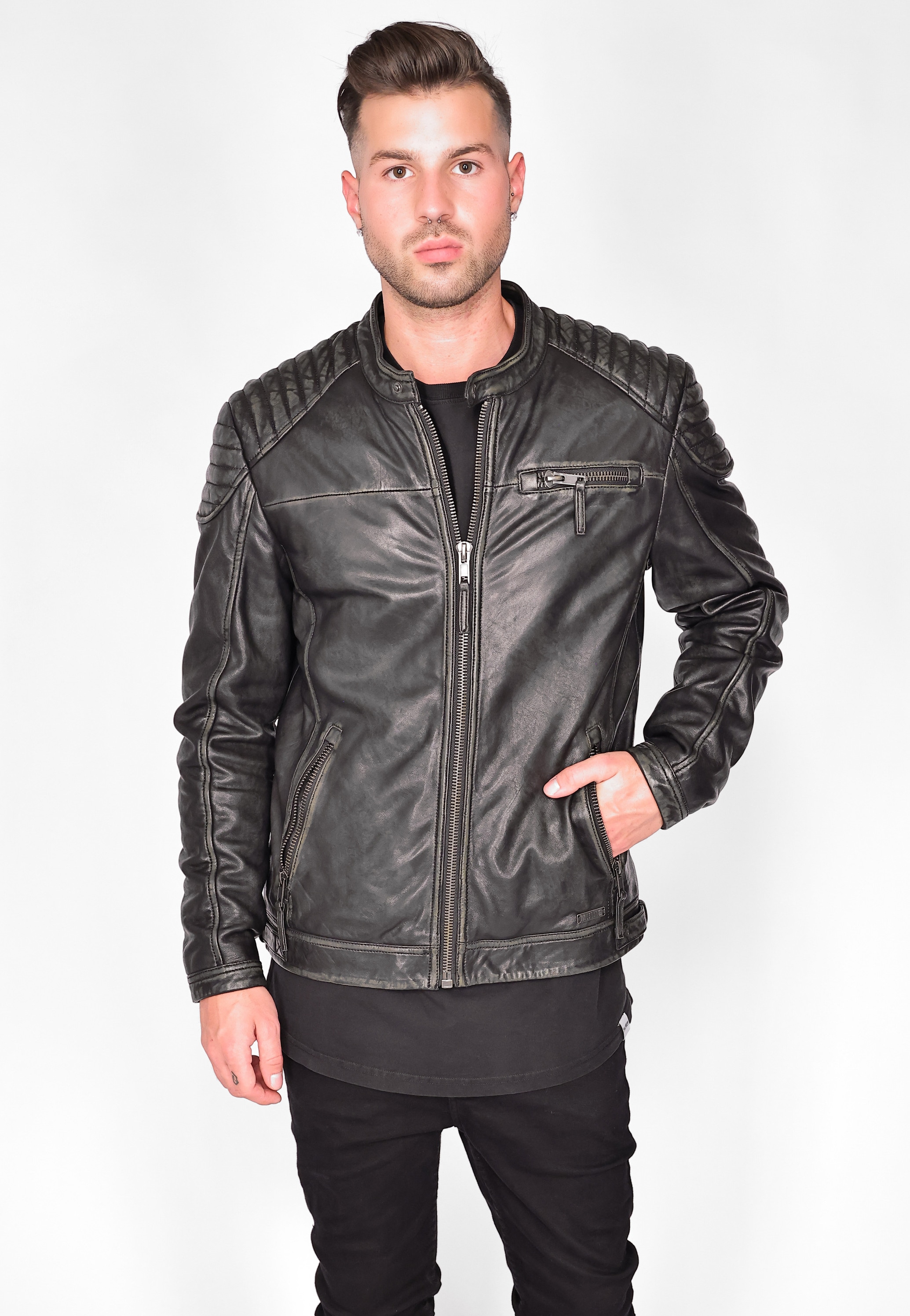 MUSTANG Bikerjacke »Lederjacke 31020234«