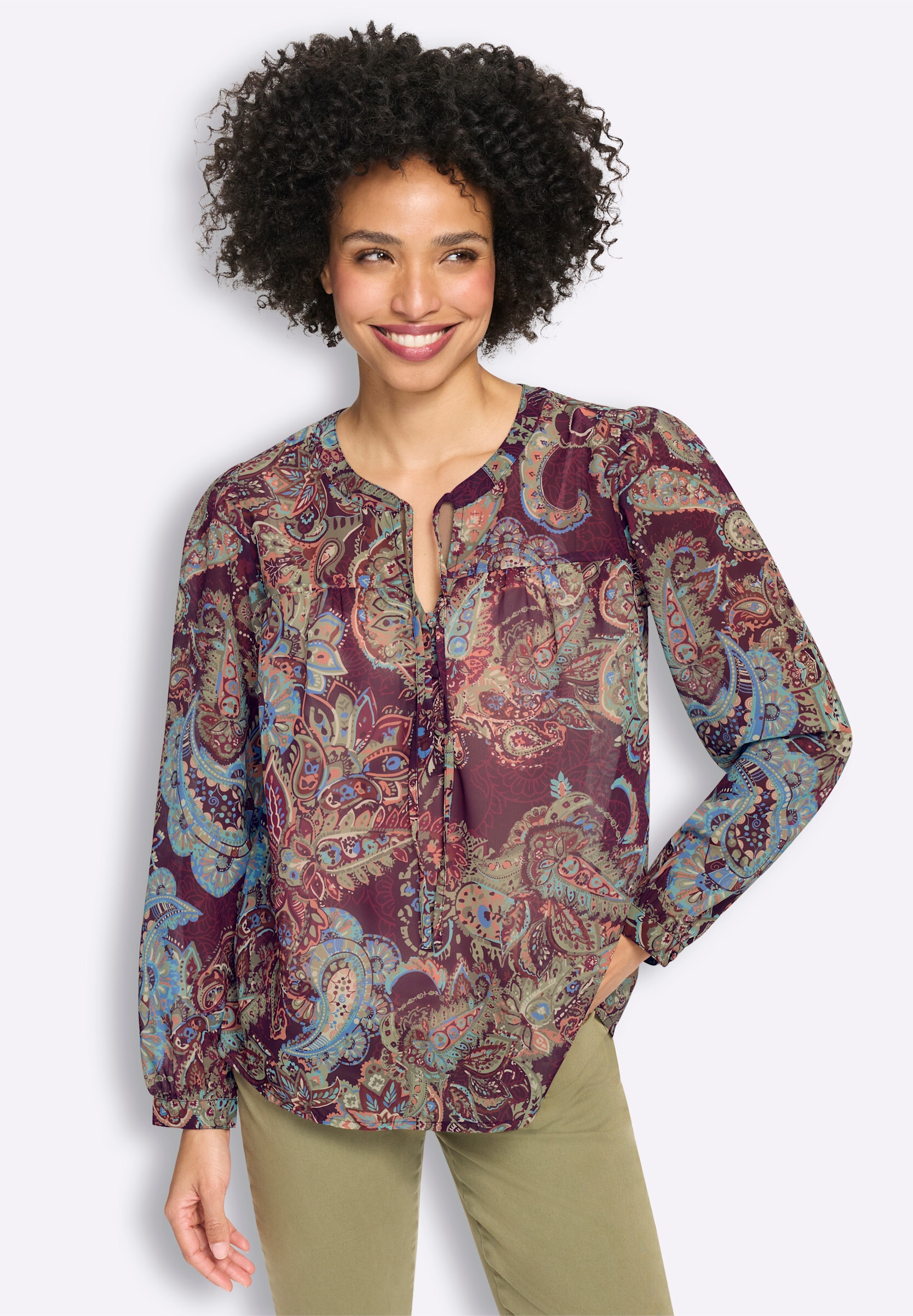 heine Klassische Bluse »Druckbluse Druckbluse mit Paisley-Print«