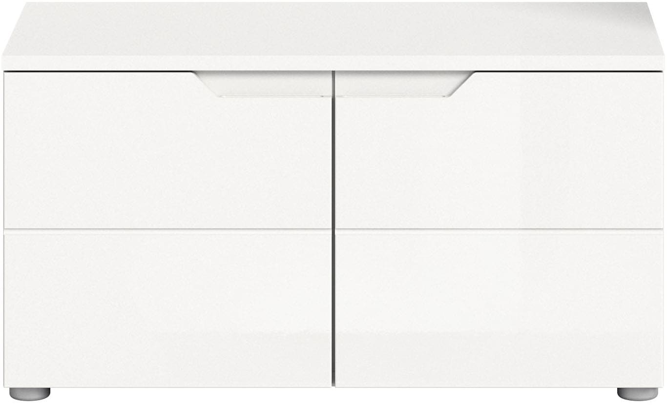 INOSIGN Sitzbank »CAPRI, Breite 80 cm, 2 Türen mit eingefasster Griffmulde, 2 Fächer«, Garderobenbank, Flurbank, Dielenbank, Bank mit Stauraum, Bank