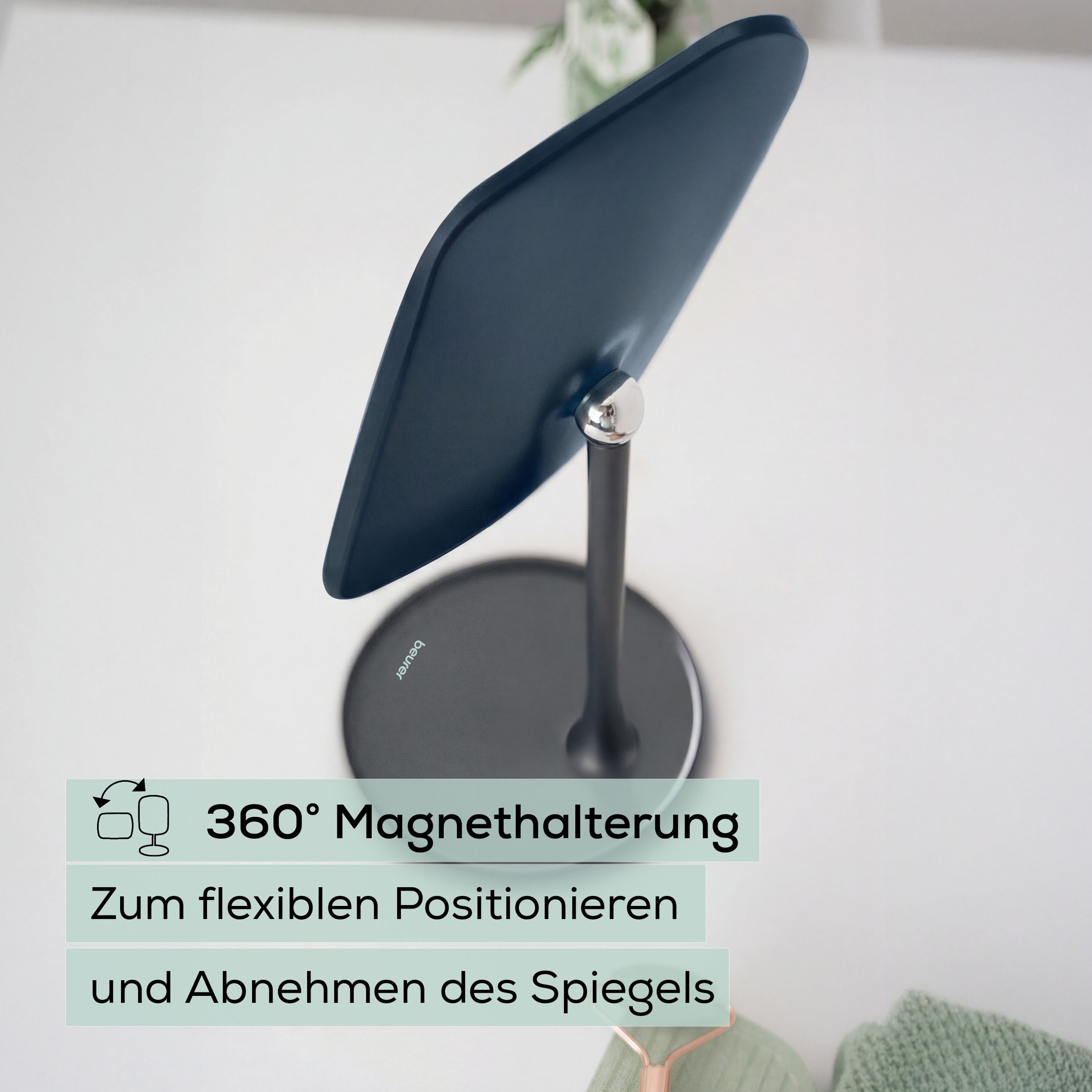 BEURER Kosmetikspiegel »BS 47 Limited Edition 2026, beleuchtet« Drei verschiedene Lichtoptionen: warm, kühl oder natürlich