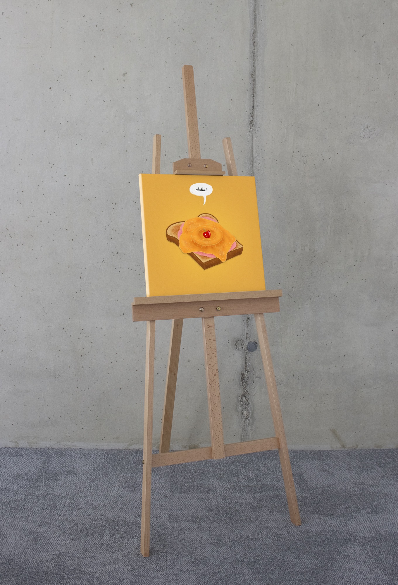 Komar Leinwandbild »Toast Hawaii - Größe 40 x 40 cm«, Natur, (1 St.), Keilrahmenbild mi Echtholzrahmen