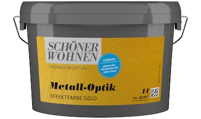 SCHÖNER WOHNEN-Kollektion Wandfarbe »Metall-Optik Effektfarbe gold«, glänzend 1 l kaufen