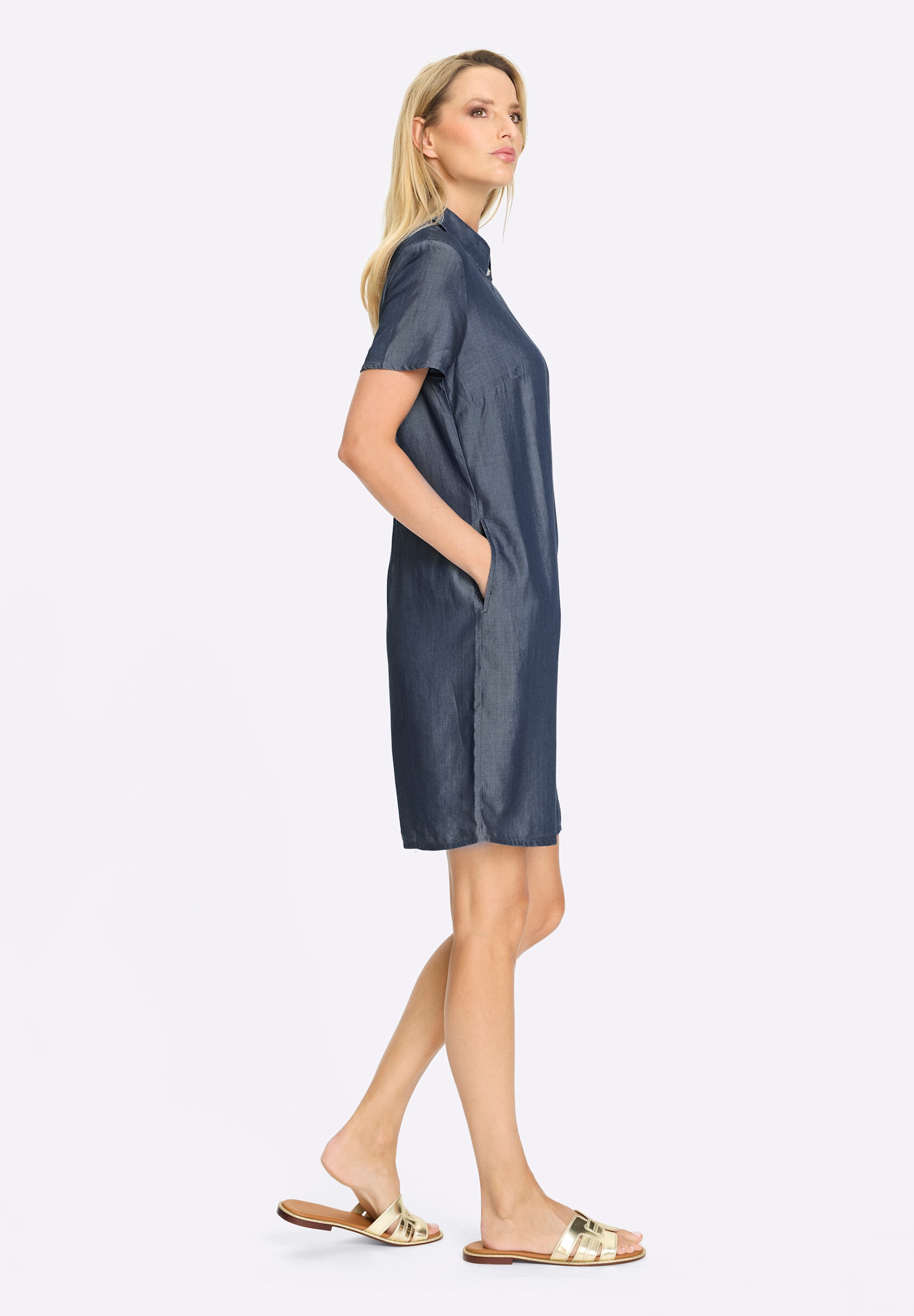 heine Sommerkleid »Kleid Polokleid mit Nahttaschen« Nahttasche