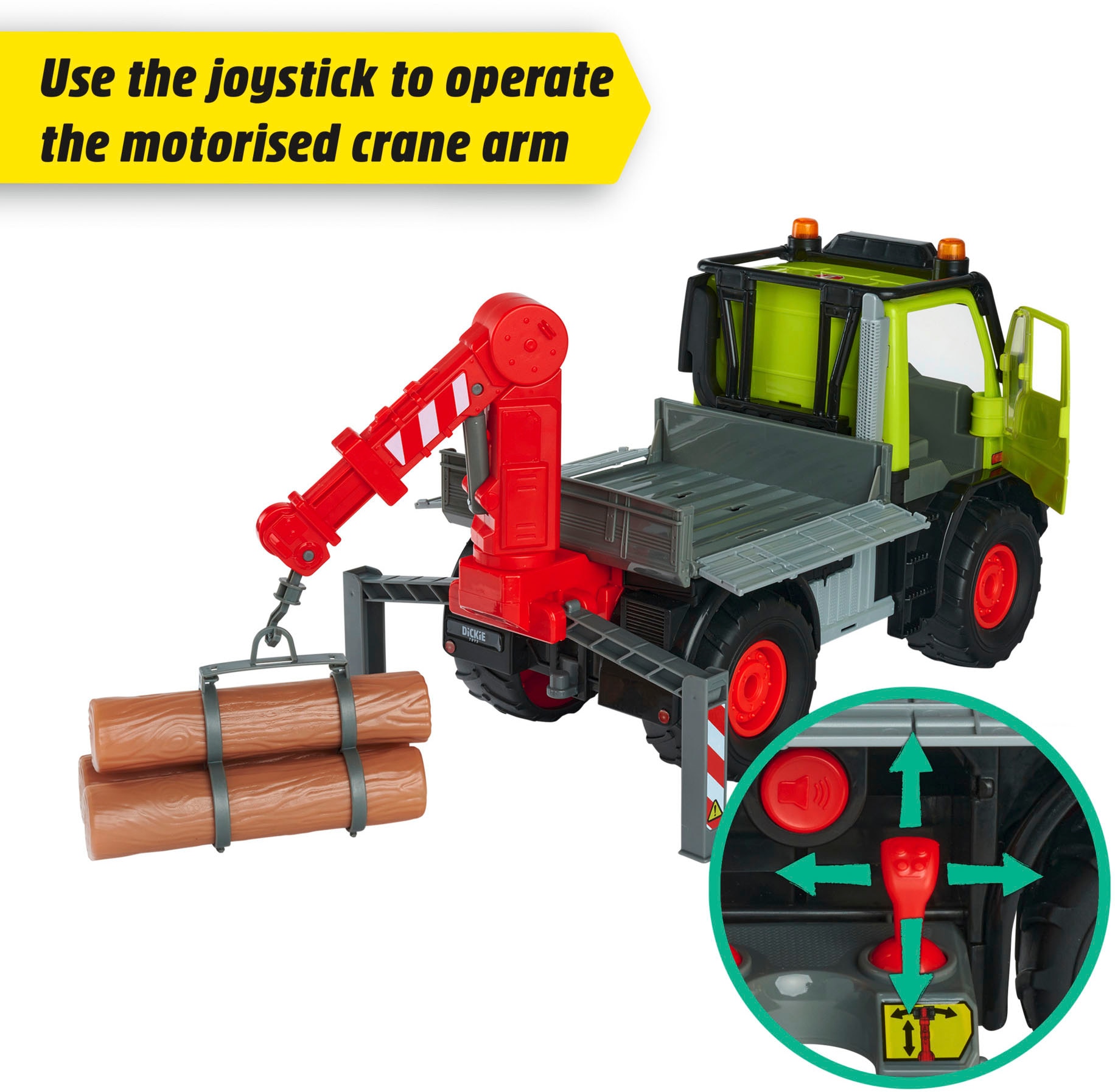 Dickie Toys Spielzeug-Forstmaschine »Unimog U530«, mit Licht & Sound
