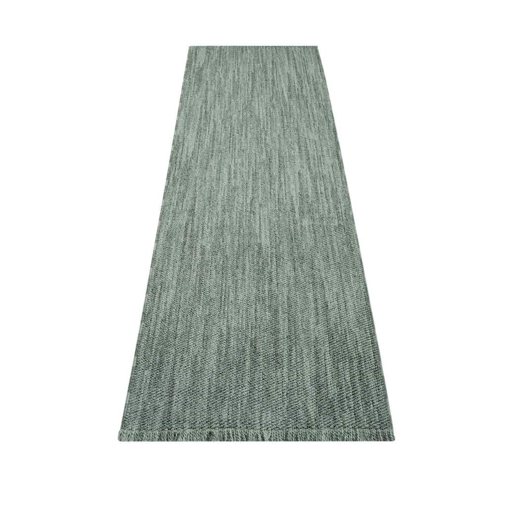 Carpet City Teppich »LINDO 8843«, rechteckig, 11 mm Höhe, Kurzflor, Hochtief-Muster/ 3D-Effekt, Fransen, Boho-Stil, Wohnzimmer