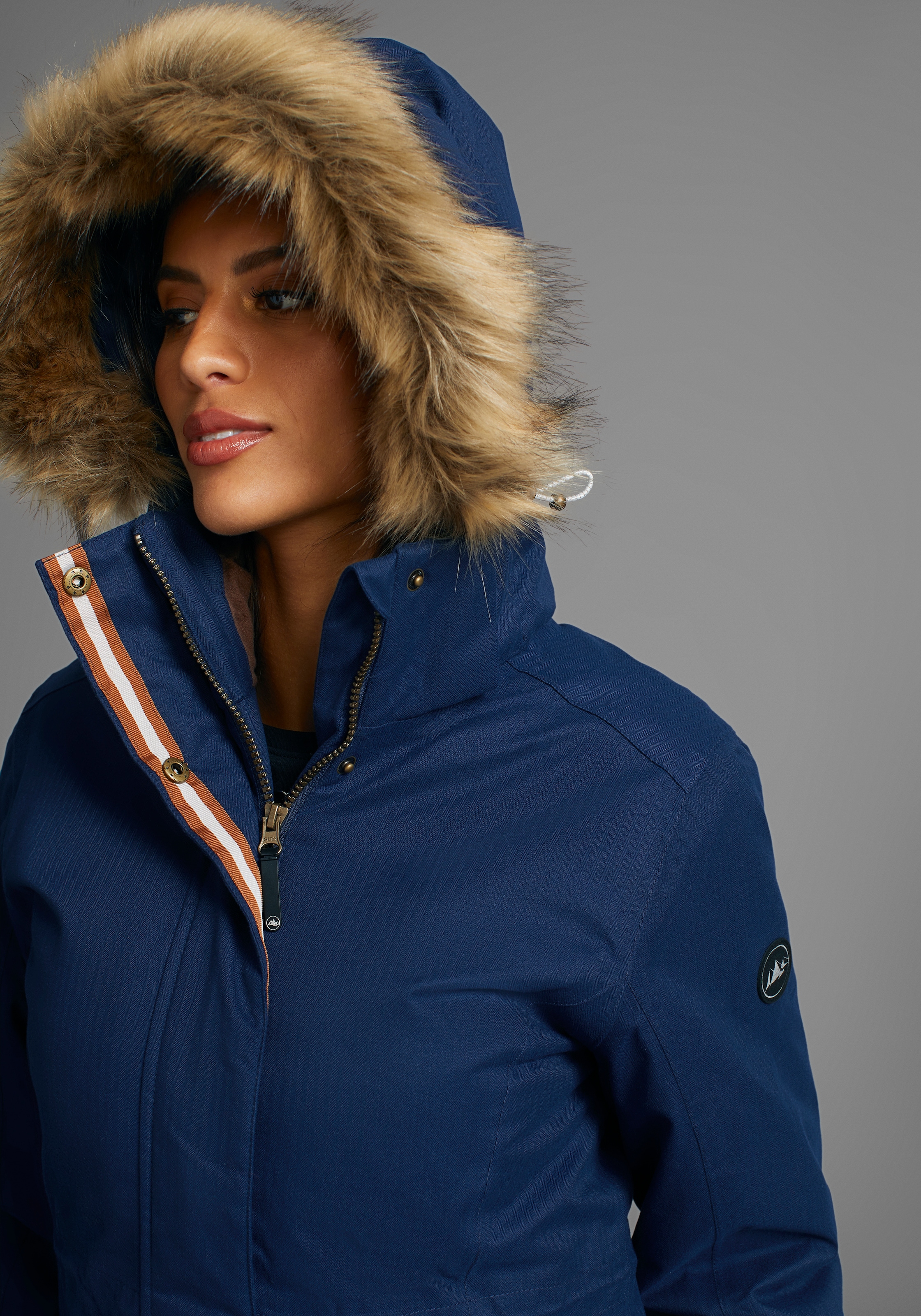 Polarino Funktionsparka mit Kapuze Atmungsaktiv, winddicht und wasserdicht. Warm wattiert.