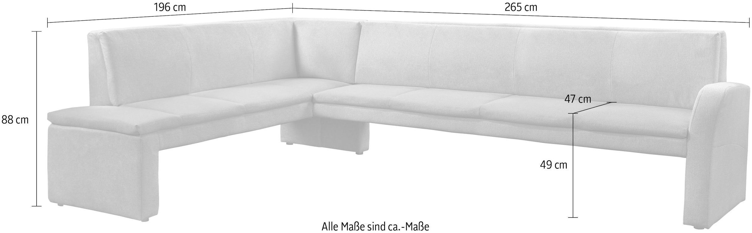 exxpo - sofa fashion Eckbank »Cortado, elegant und modern mit hohem Sitzkomfort« hohe Bodenfreiheit, schöne Detailverarbeitung