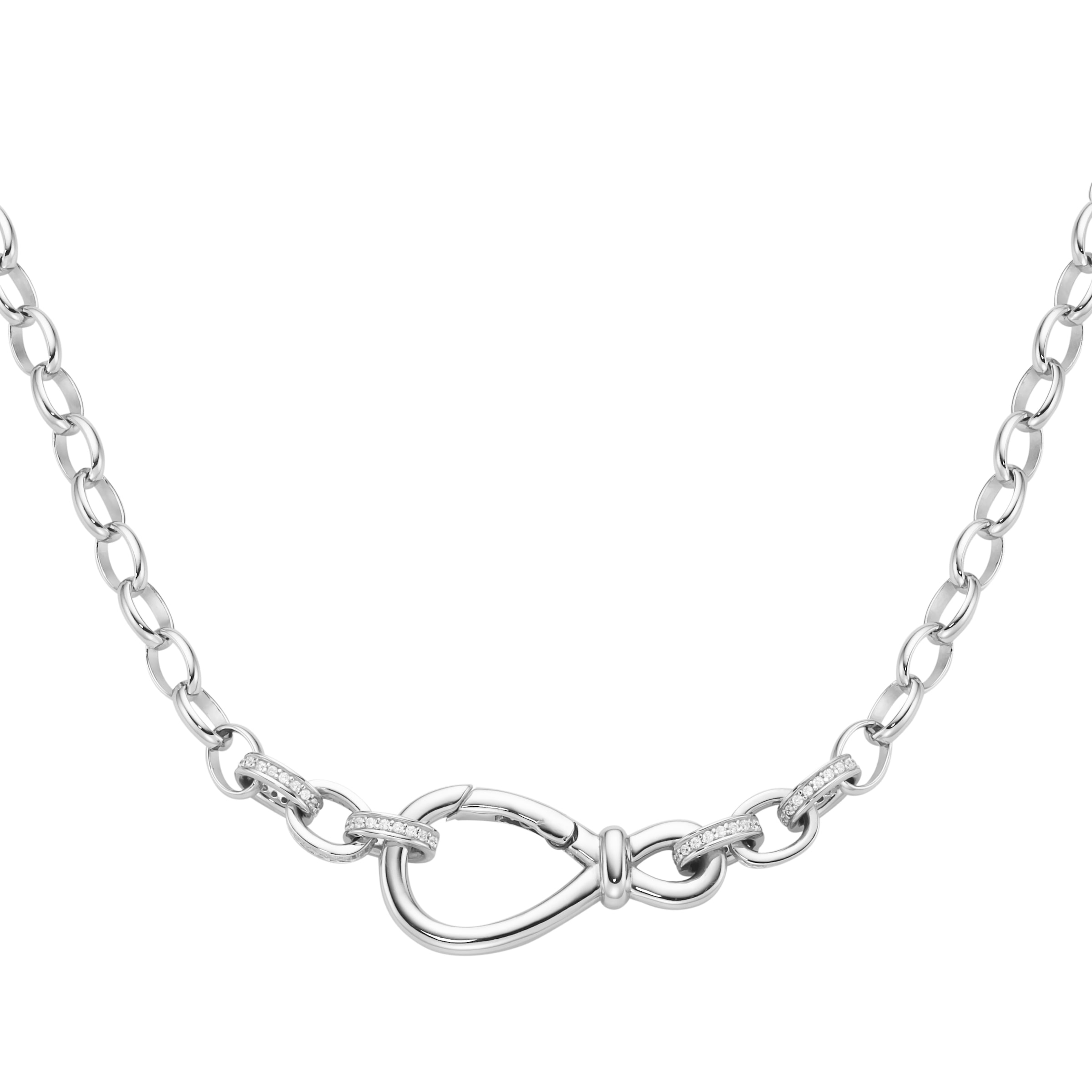 GIORGIO MARTELLO MILANO Collier »Collier Ankerkette mit Zirkonia, Silber 925«