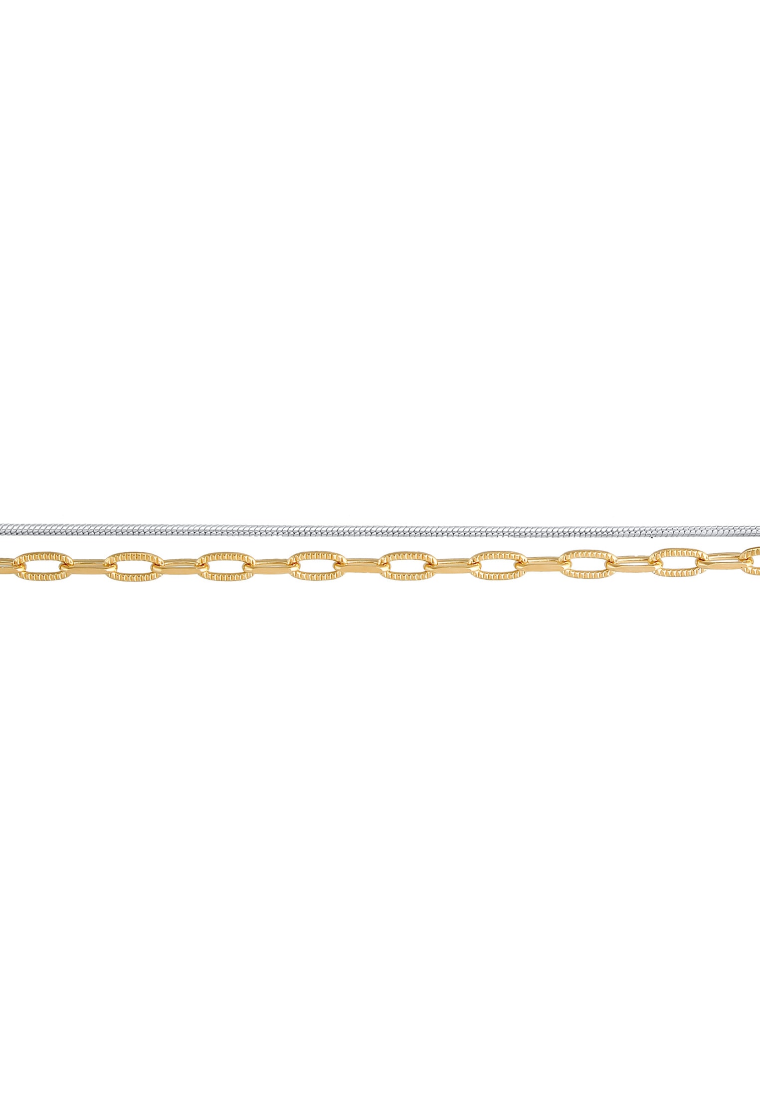 Elli Ketten-Set »Halskette Choker Set Bi-Color Schlangen Gliederkette 925 Sterling Silber«