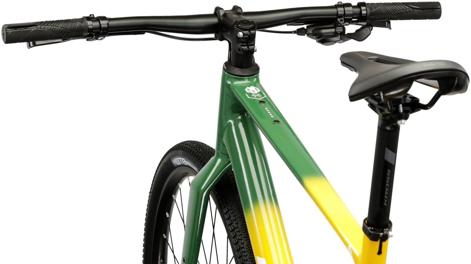 Kross Gravelbike »Gravelbike Esker Flatbar grün 10 Gänge« 10 Gang Shimano CUES U6000 Schaltwerk Kettenschaltung