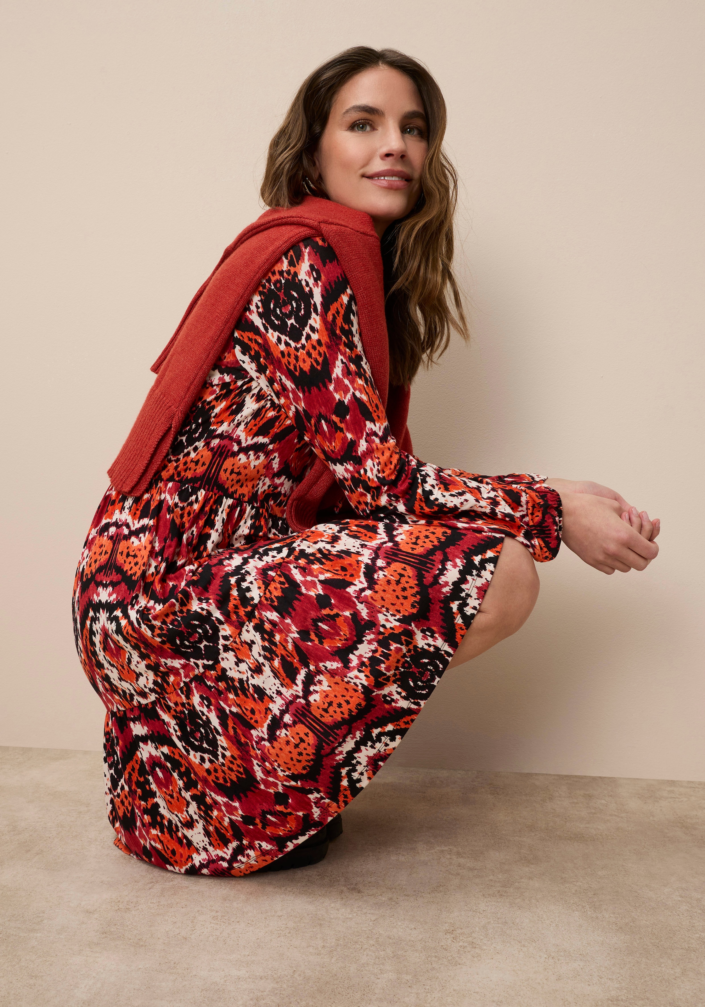 Tamaris Minikleid festliche Anlässe,  aus Jerseystoff,  Langarm