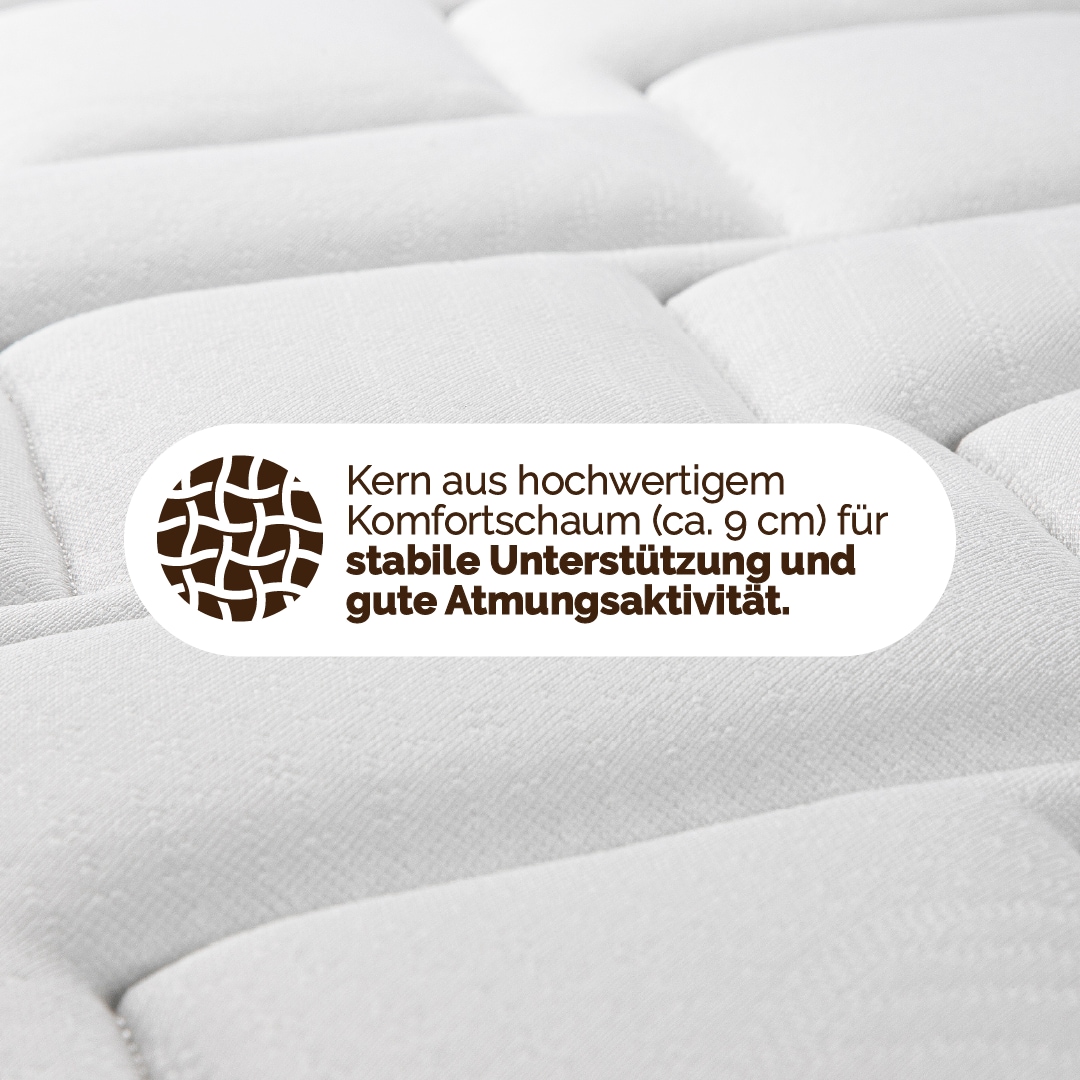 DI QUATTRO Komfortschaummatratze »Matratze Caravan« 10 cm hoch Raumgewicht: 28 kg/m³ 1 Stk. tlg. Matratze in verschiedenen Größen erhältlich, atmungsaktive Matratze