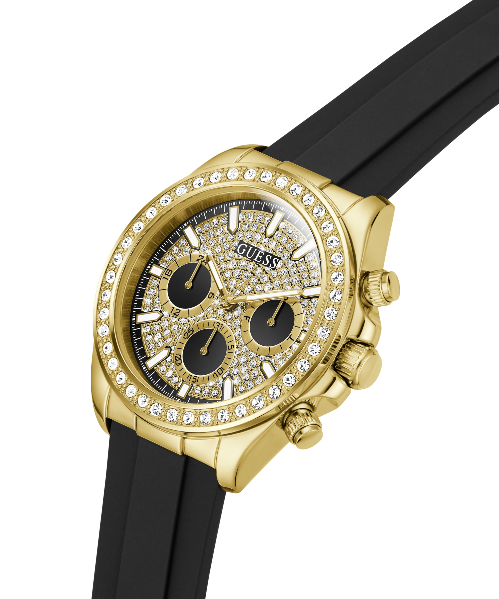 Guess Multifunktionsuhr »VICTOR« Quarzuhr, Armbanduhr, Herrenuhr, Silikonarmband, analog, Tag