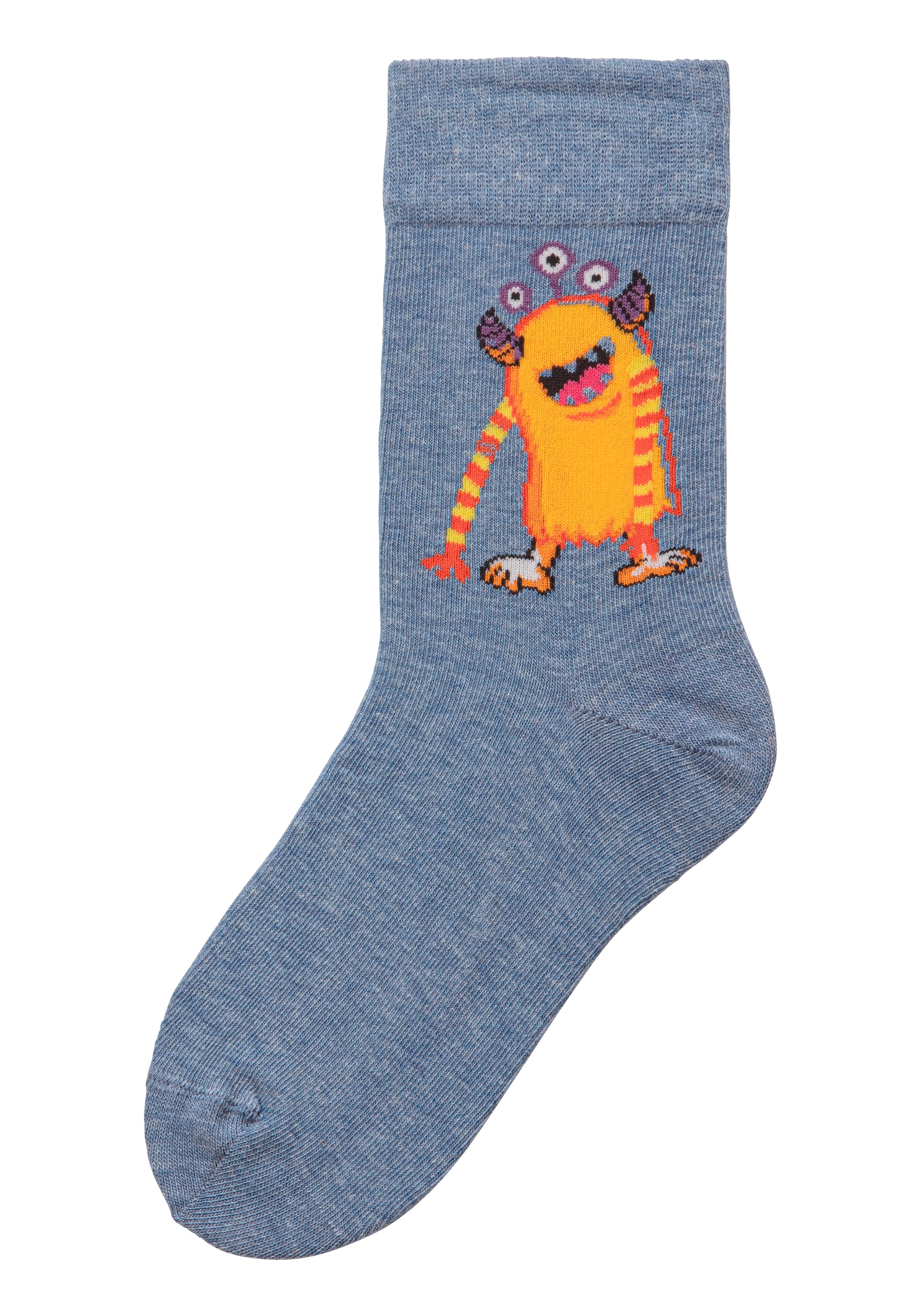 H.I.S Freizeitsocken, (Packung, 5 Paar), mit lustigen Monstermotiven
