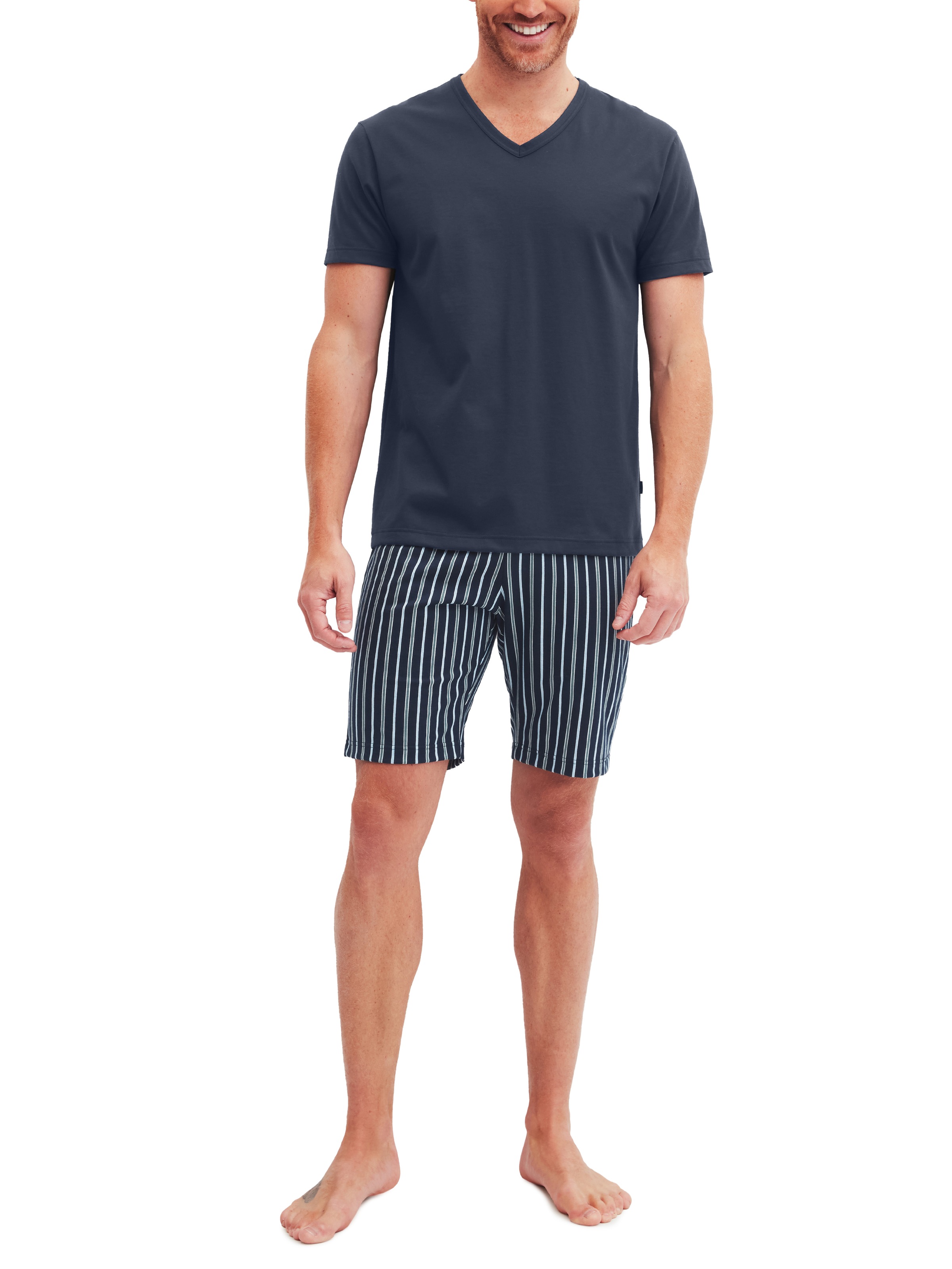 CALIDA Shorty »Cotton Special«, (2 tlg.), V-Ausschnitt, Kurzarm, Baumwolle