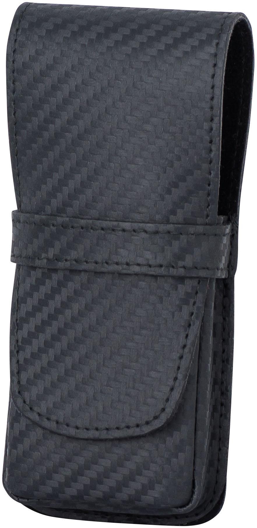 ERBE Maniküre-Etui »Maniküre-Lederetui Travel«, (4 tlg., Rindleder in Carbonoptik, rostfrei), Hochwertige Instrumente in elegantem Rindleder-Etui für unterwegs.