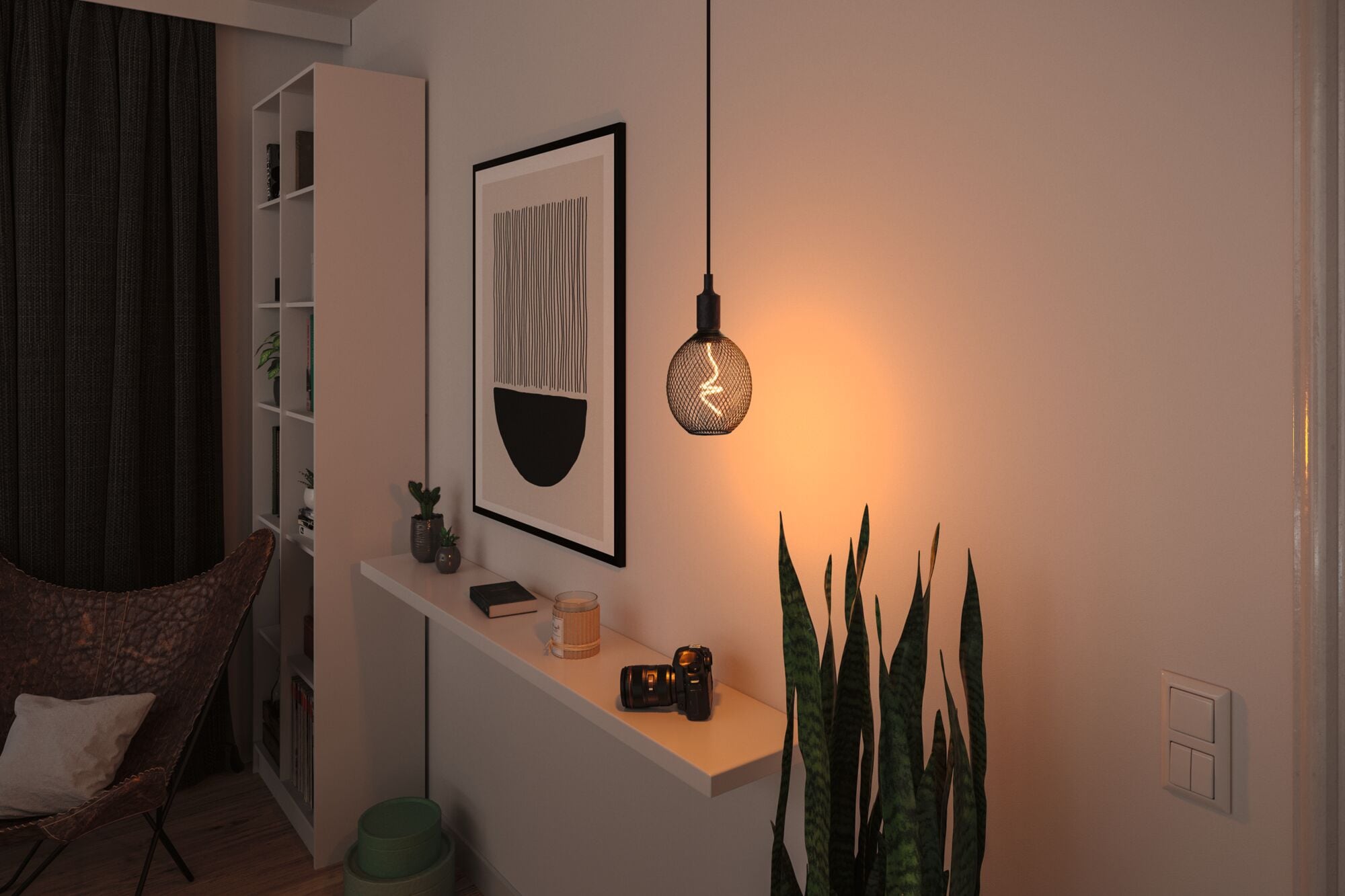 Paulmann LED-Leuchtmittel »Metallic Glow Standard 230V LED Globe dimmbar Schwarz« E27 1 Stk.