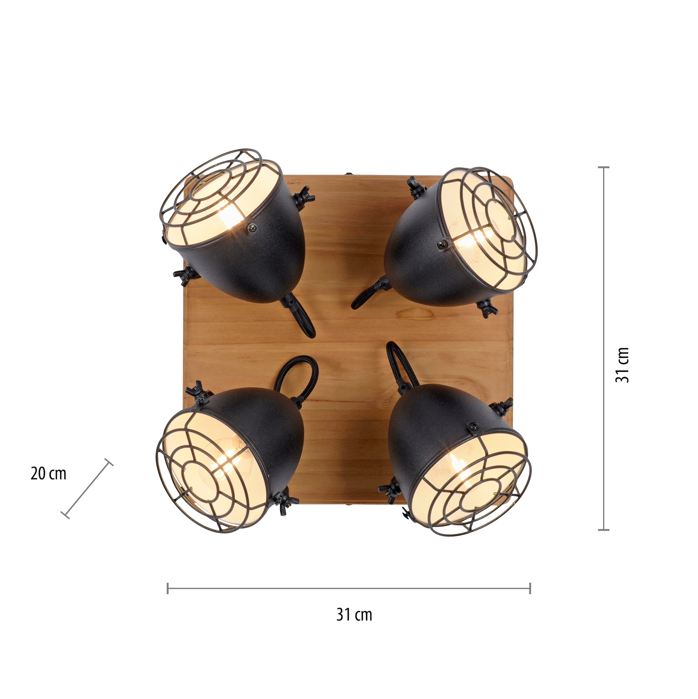 JUST LIGHT Deckenleuchte »BEETLE« E14 1 Stk. ExklusiveE14 ,