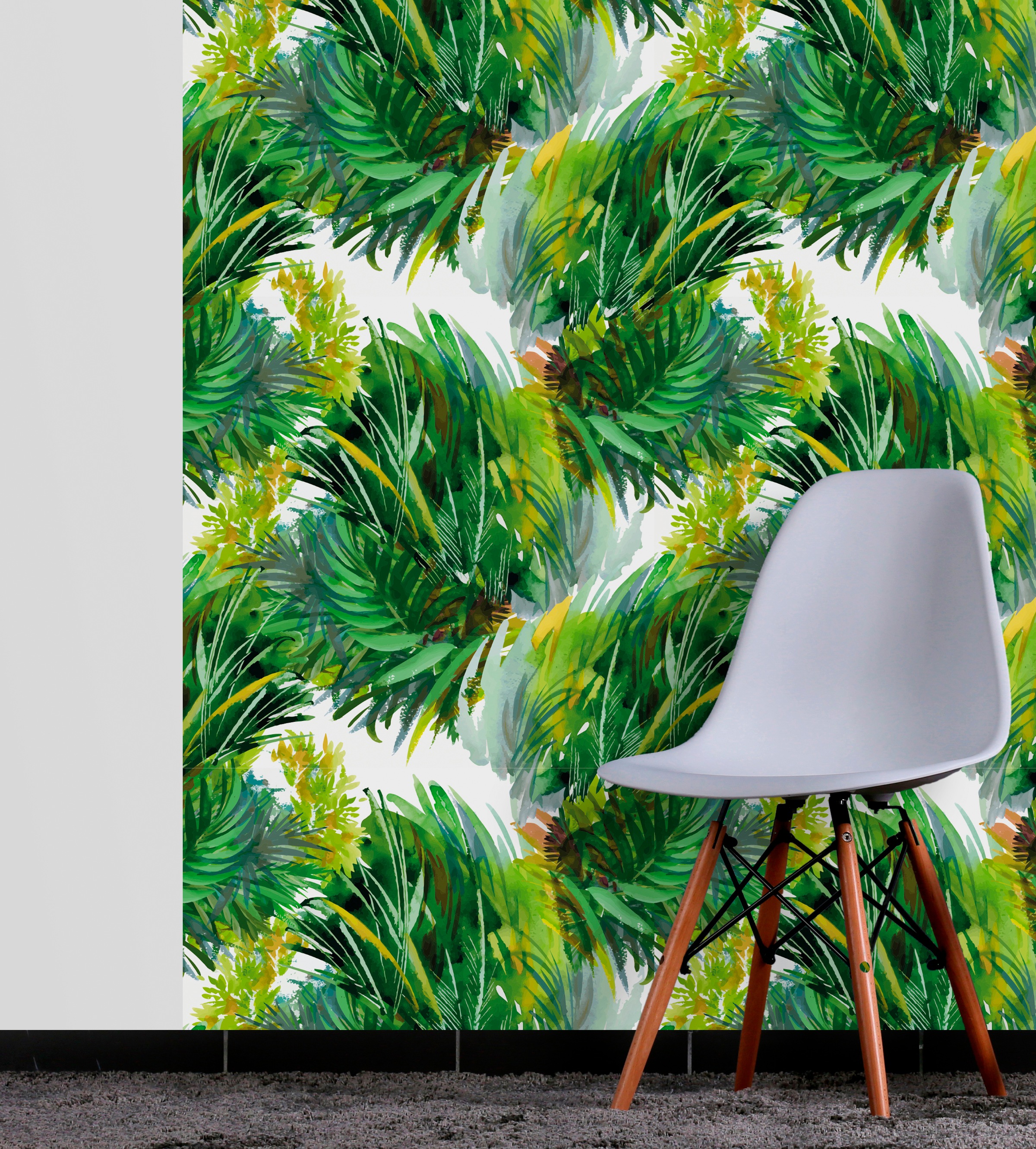 queence Vinyltapete »Erin«, bedruckt-Motiv-botanisch-floral-gemustert-natürlich, 90x250cm, selbstklebend, kinderleichte Anbringung, Sticker