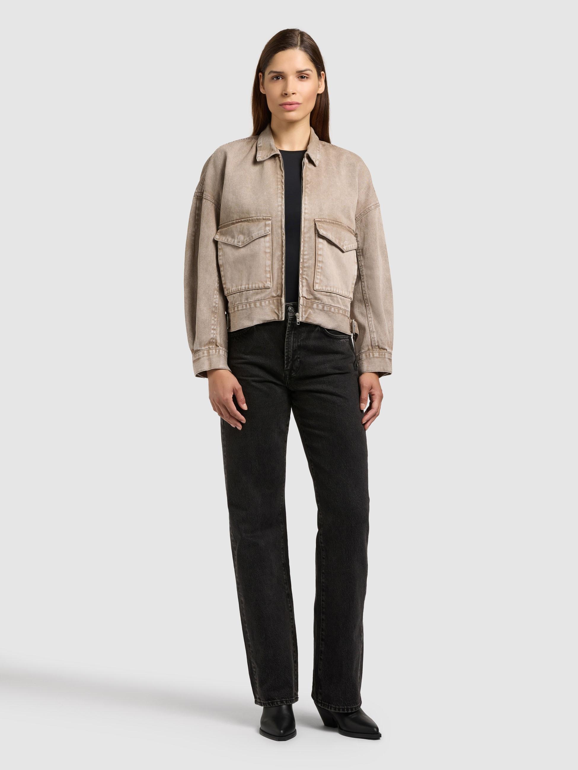 khujo Hemdjacke »Jeansjacke Nelina« ohne Kapuze Oversize Jeansjacke