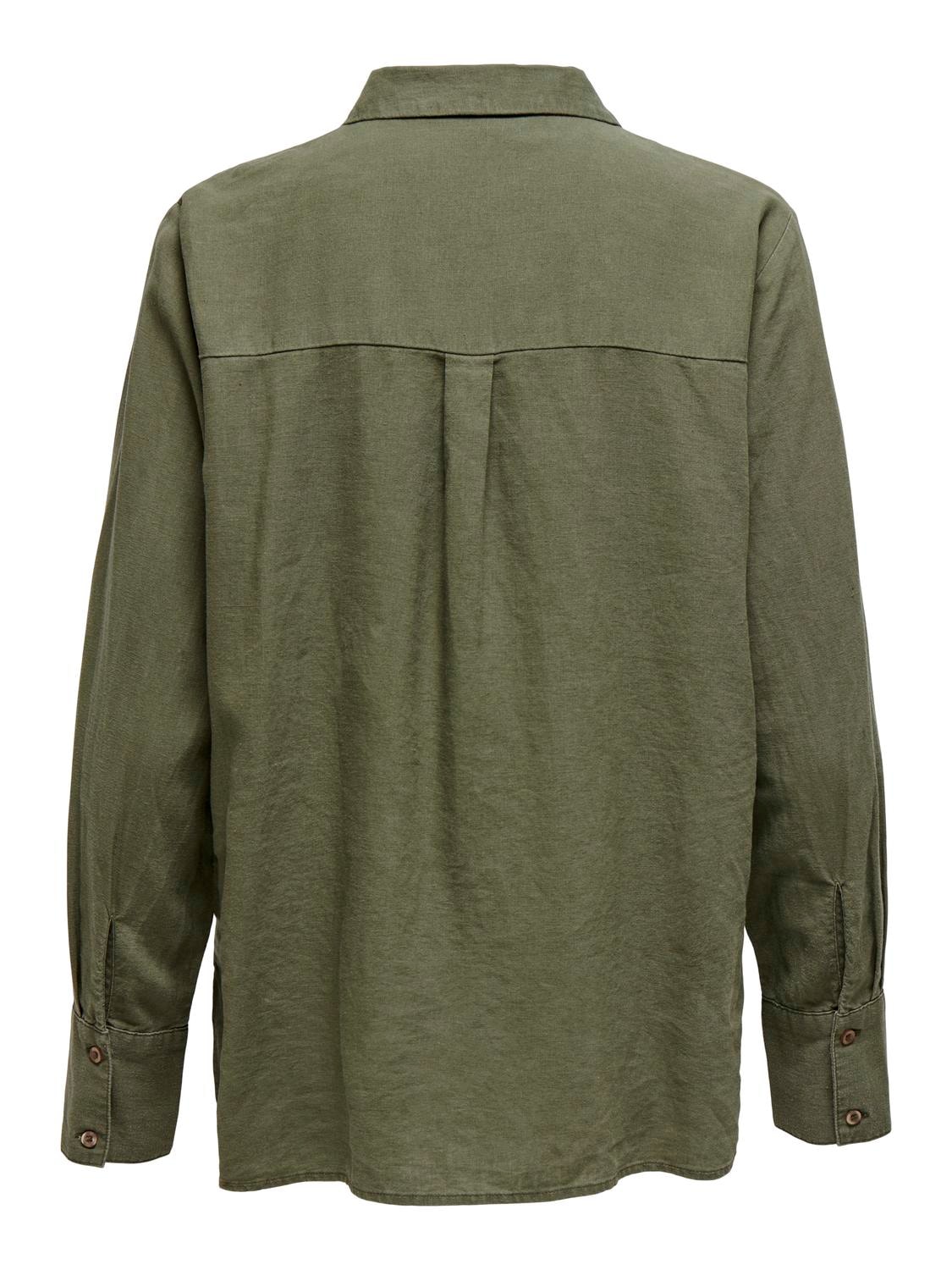 JDY Hemdbluse »JDYSAY L/S LINEN LOOSE SHIRT WVN NOOS«
