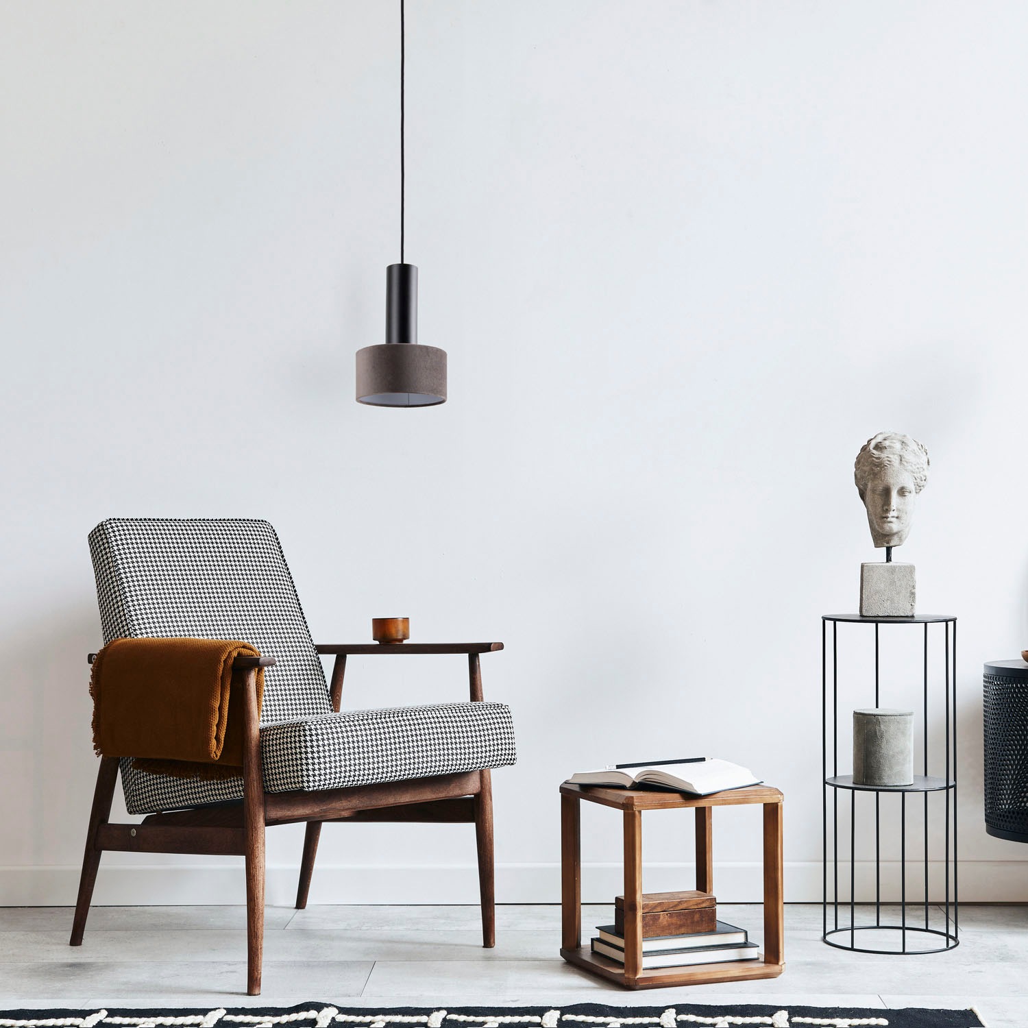 Paco Home Pendelleuchte »VELUTA« GU10 Wohnzimmer Hängeleuchte Stoffschirm Esszimmer Modern GU10