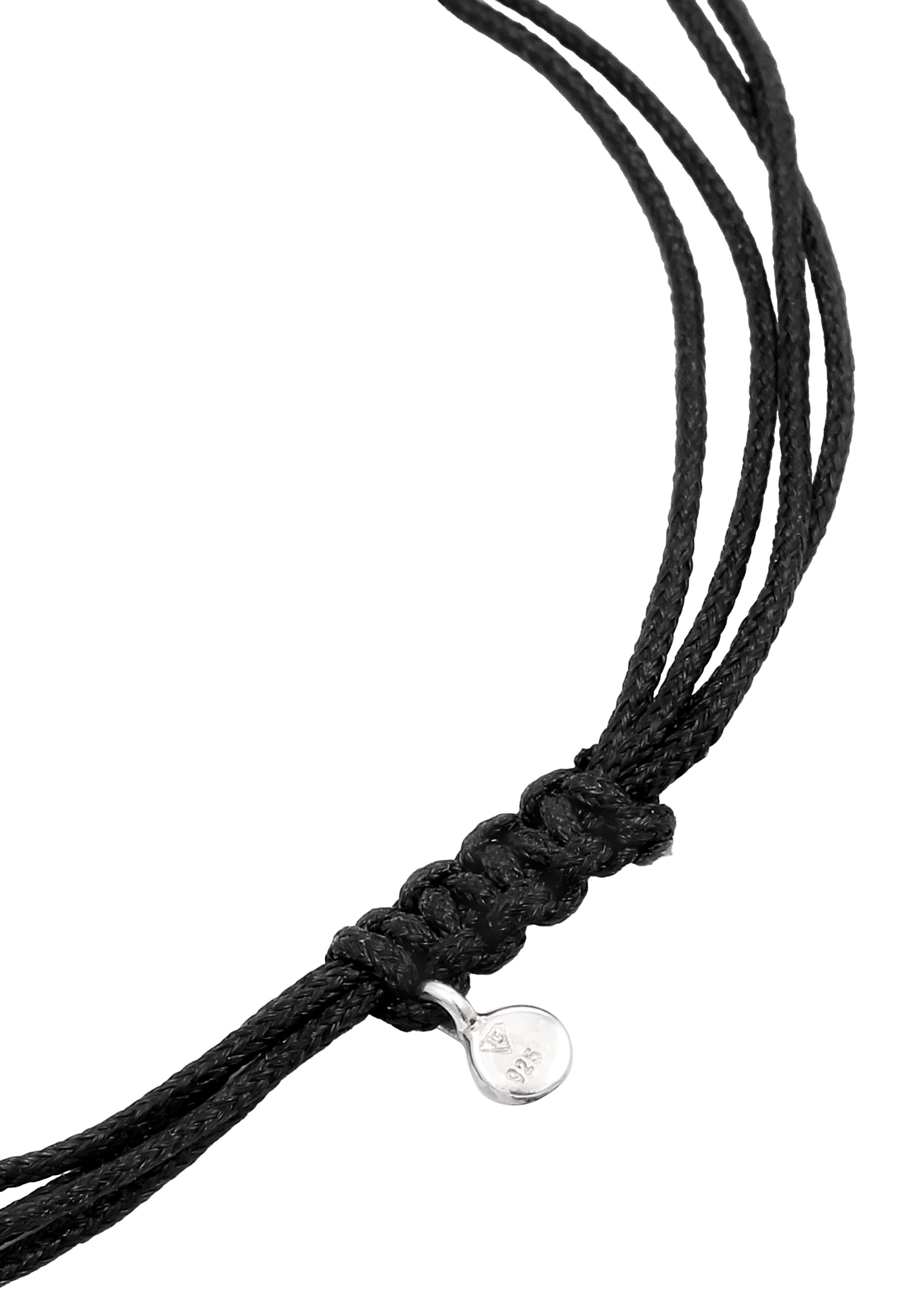 Elli Armkette »Armband Nylon Kreis Ringe 925 Sterling Silber«