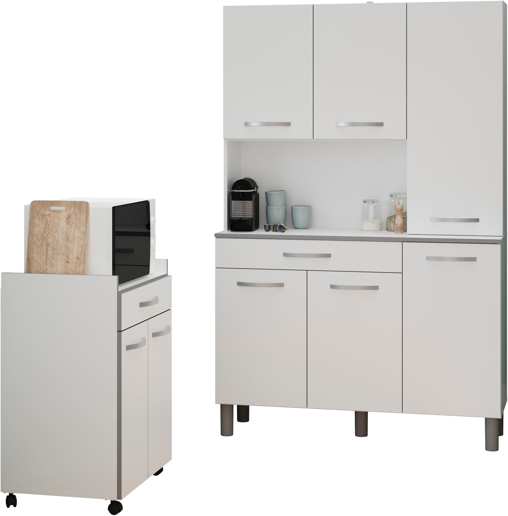 Parisot Schrank-Set »Season 1, Mehrzweckschrank, Buffetschrank, Aufbewahrung« Set, Set bestehend aus Buffet und Beistellschrank auf Rollen, 2 Stk. tlg.