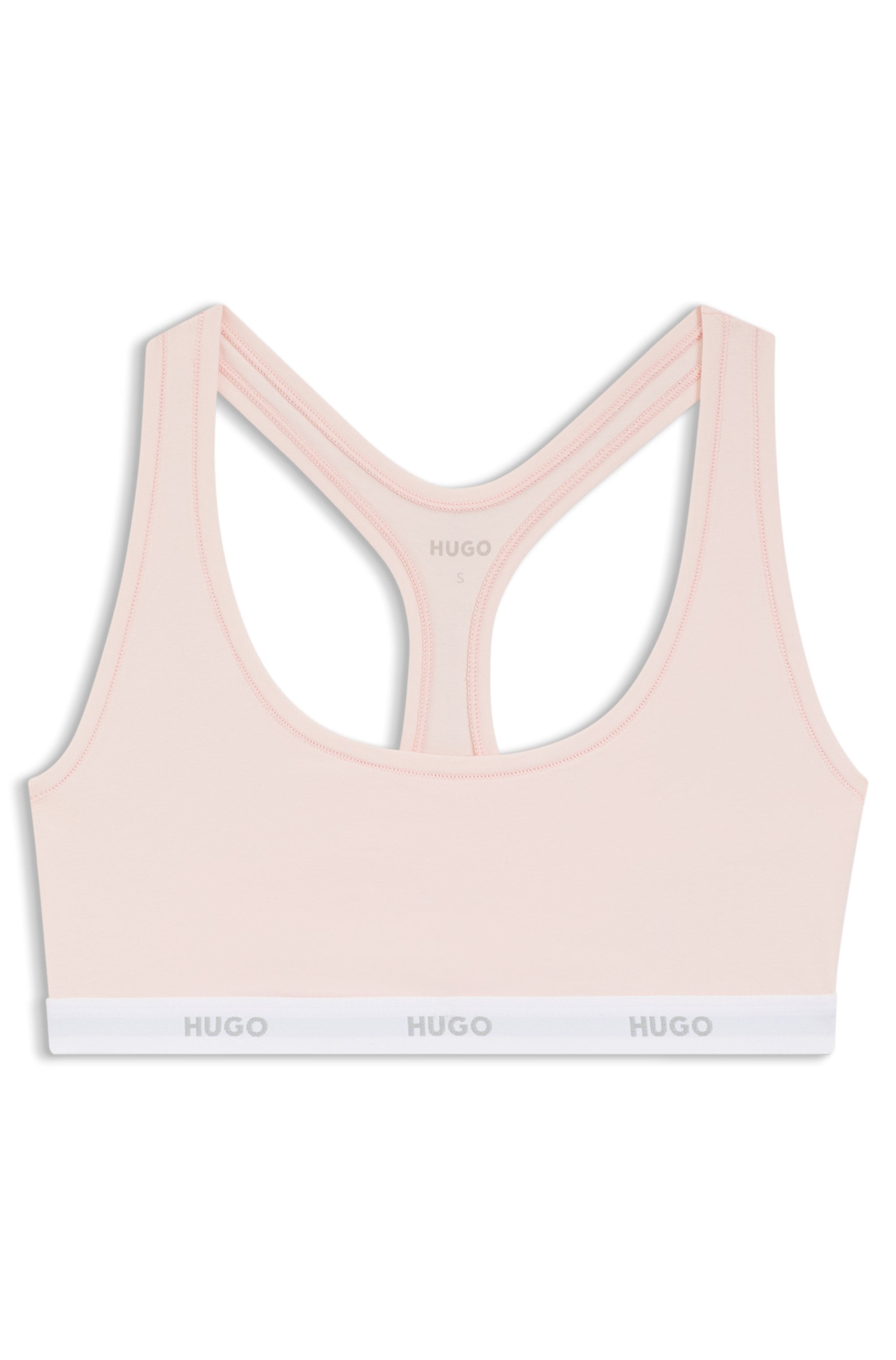 HUGO Underwear Bralette Ringerrücken, Unterbrustband mit Logoschriftzug