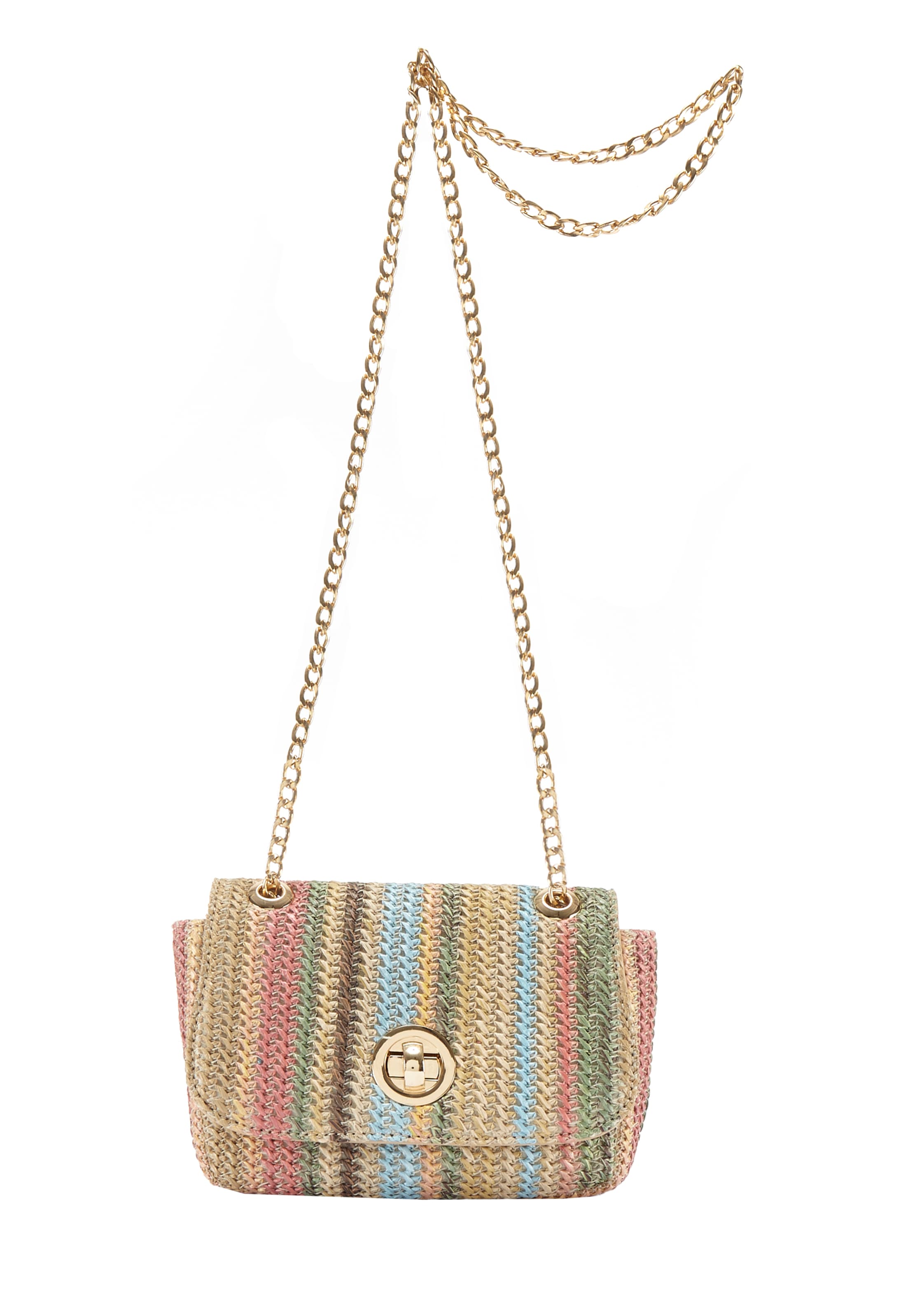 Vivance Umhängetasche »Minibag«, Handtasche, Henkeltasche, Bast-Optik, Crossbody Bag VEGAN