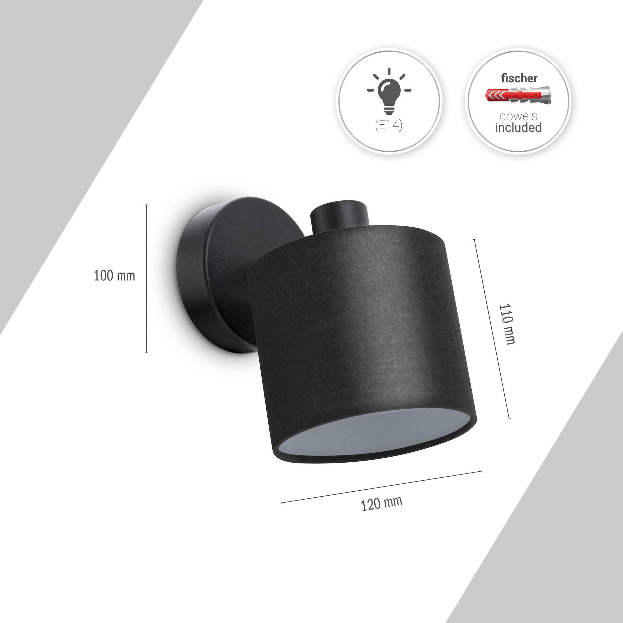 Paco Home Wandleuchte »ANIKA« E14