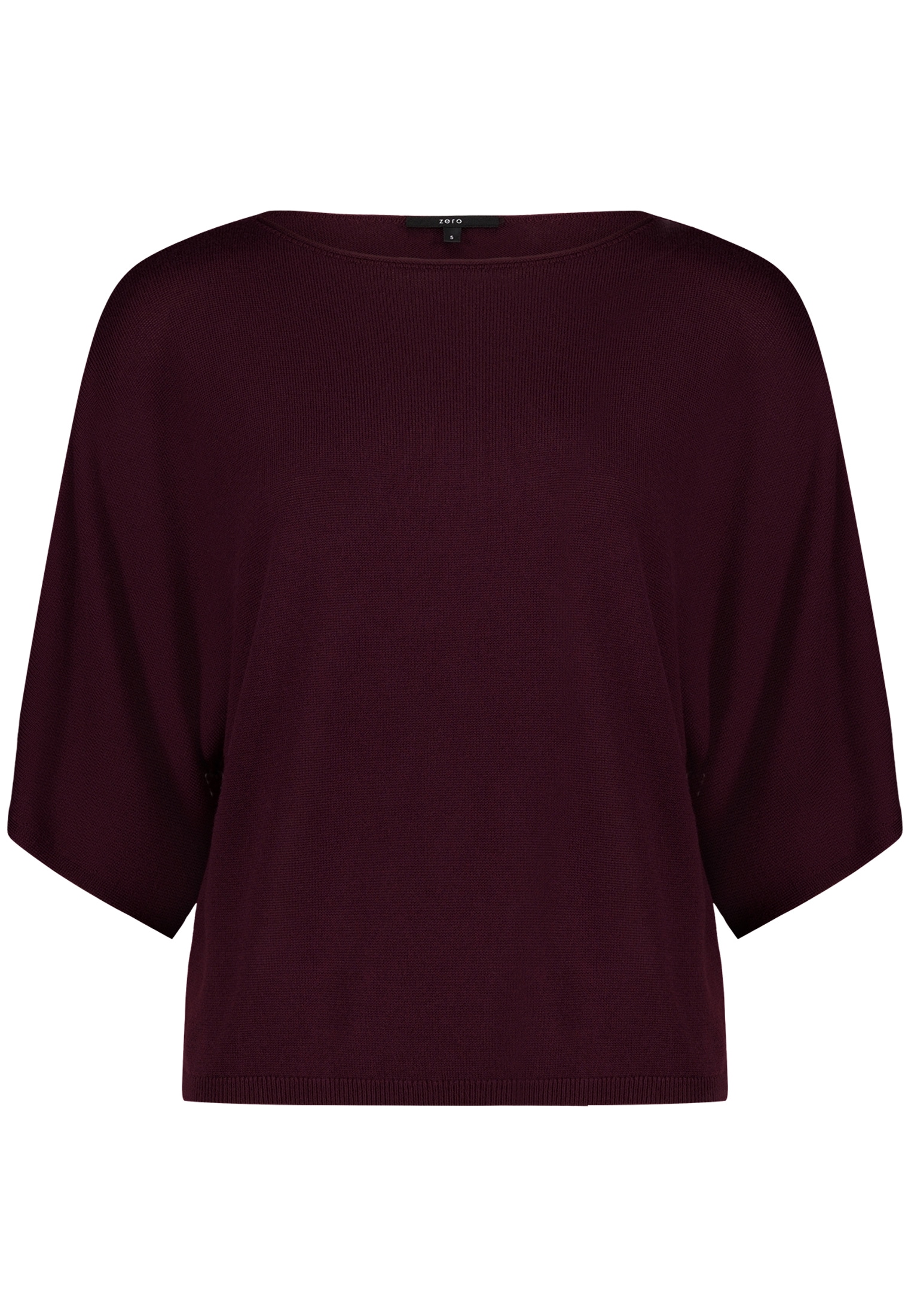 Zero Rundhalspullover »Feinstrickpullover kurzarm«