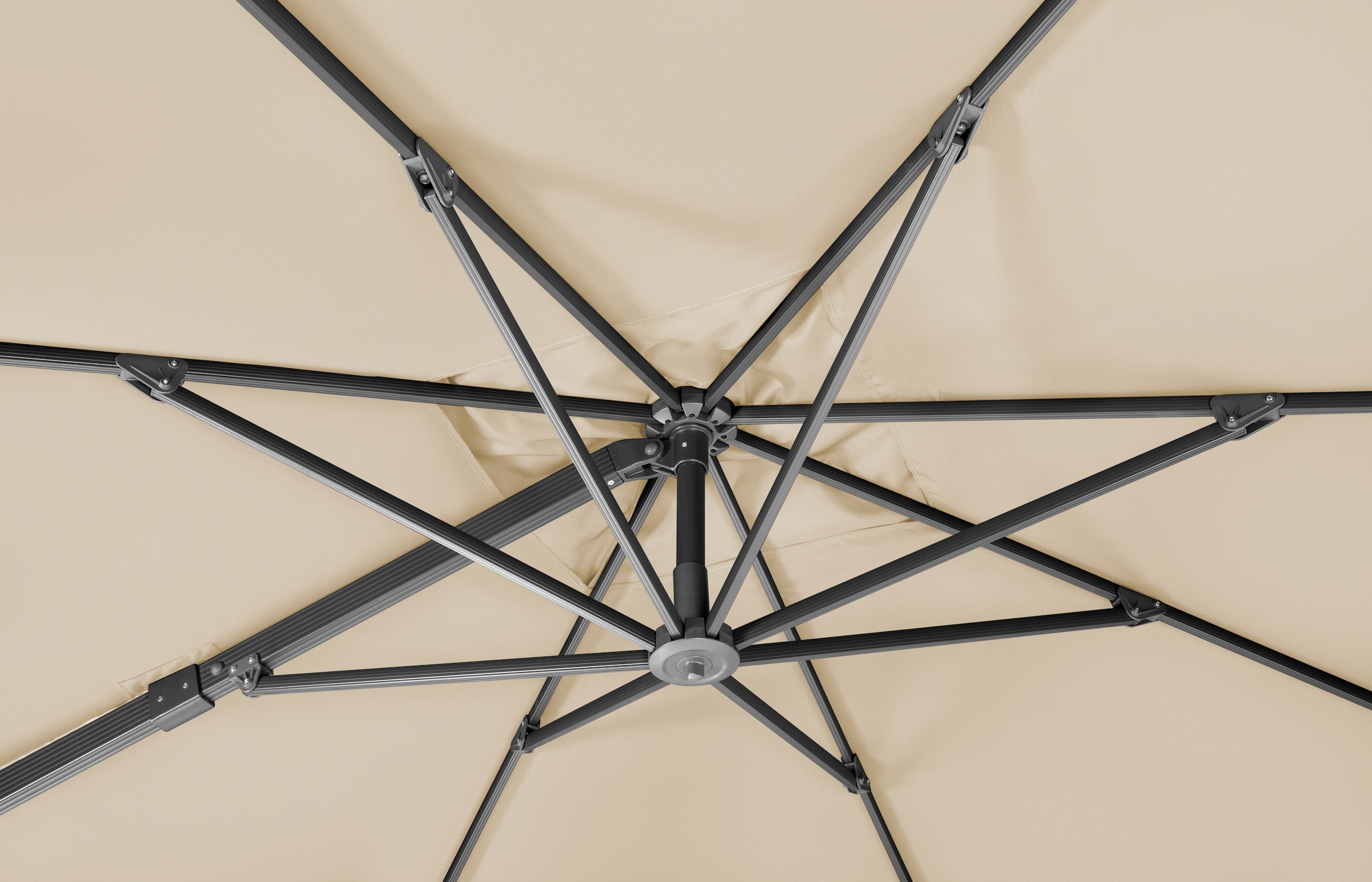Schneider Schirme Ampelschirm »Rhodos Smart« BxL: 300x300 cm, Alu/Polyester, inkl. Plattenständer/Schutzhülle