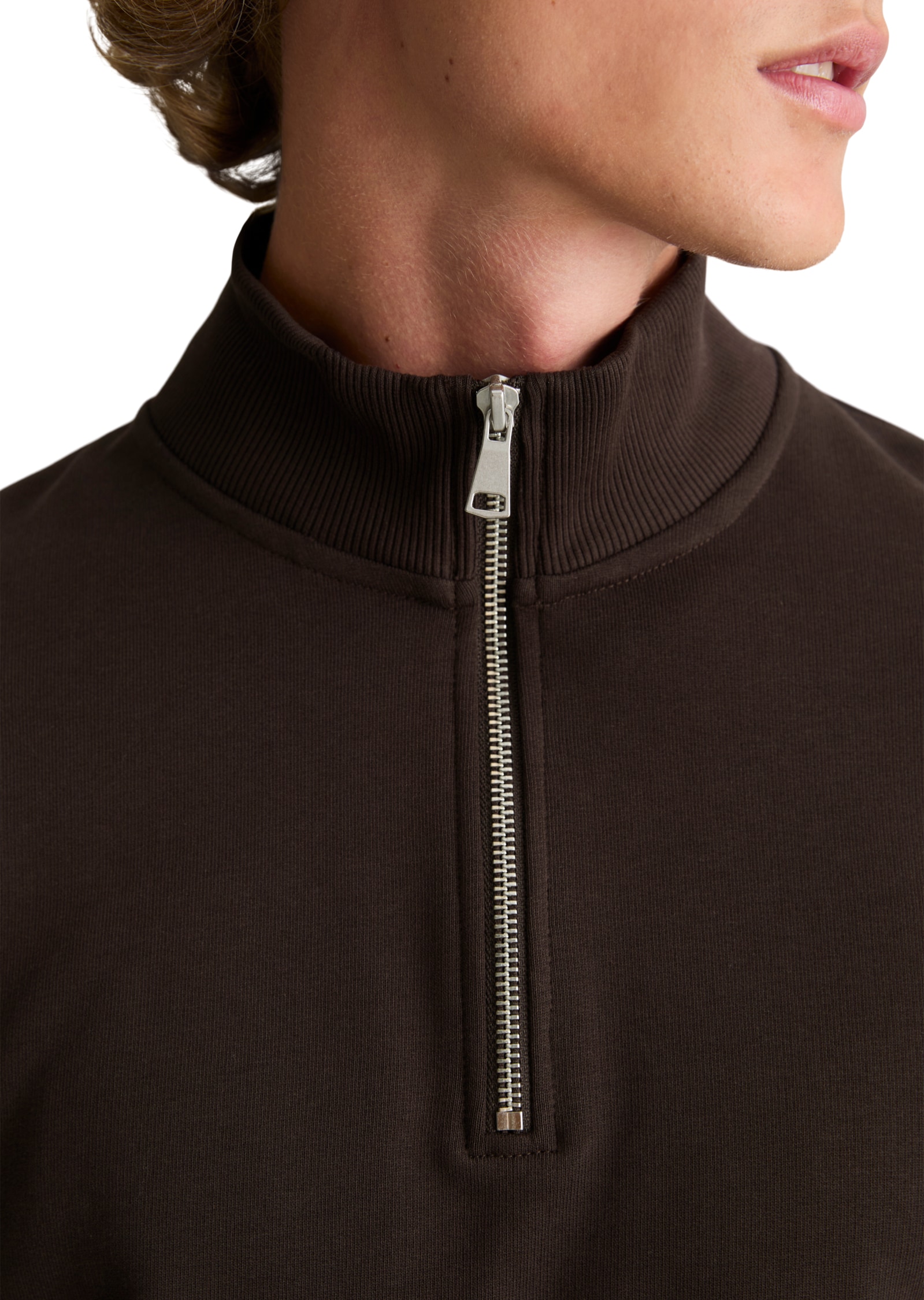 Marc O'Polo DENIM Sweatshirt , Troyer aus reiner Bio-Baumwolle
